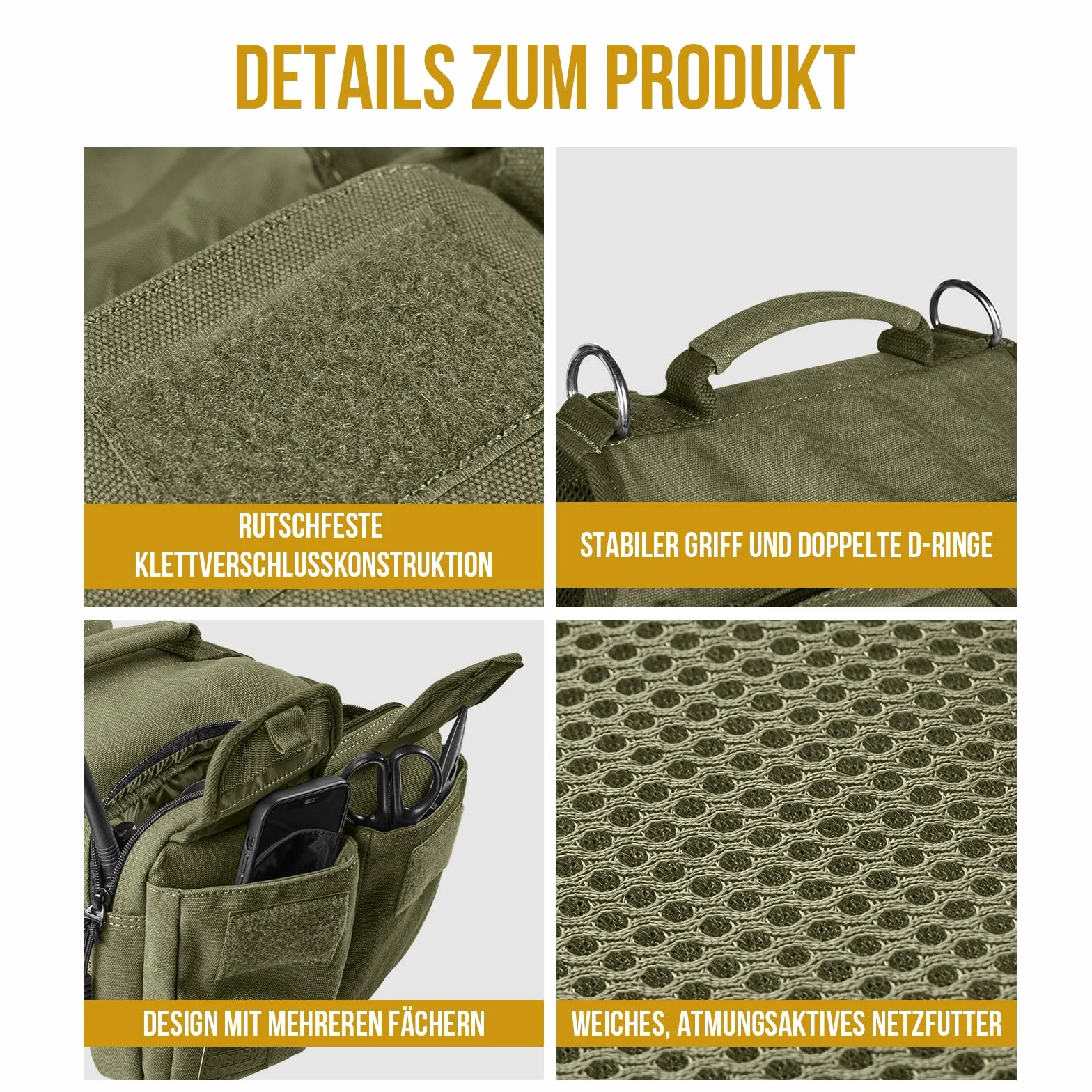 OneTigris Harnais pour Chien Hoppy Camper 3.0 Sac à Dos Vert
