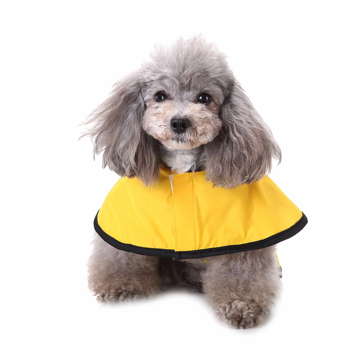 smalllee_lucky_store réfléchissante Manteau Chien Pluie avec Capuche Manteau imperméable avec Trou de Laisse légère réglable Poncho pour Petite Moyenne et Grande Taille Chiens,Jaune,M