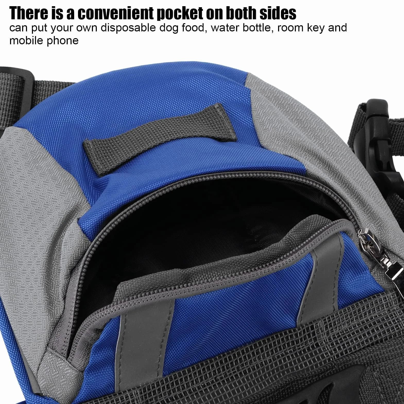 Sac à Dos Chien Cyrank Doggy Backpack Harnais Randonnée Camping Saddle Bag Réfléchissant Grands Chiens