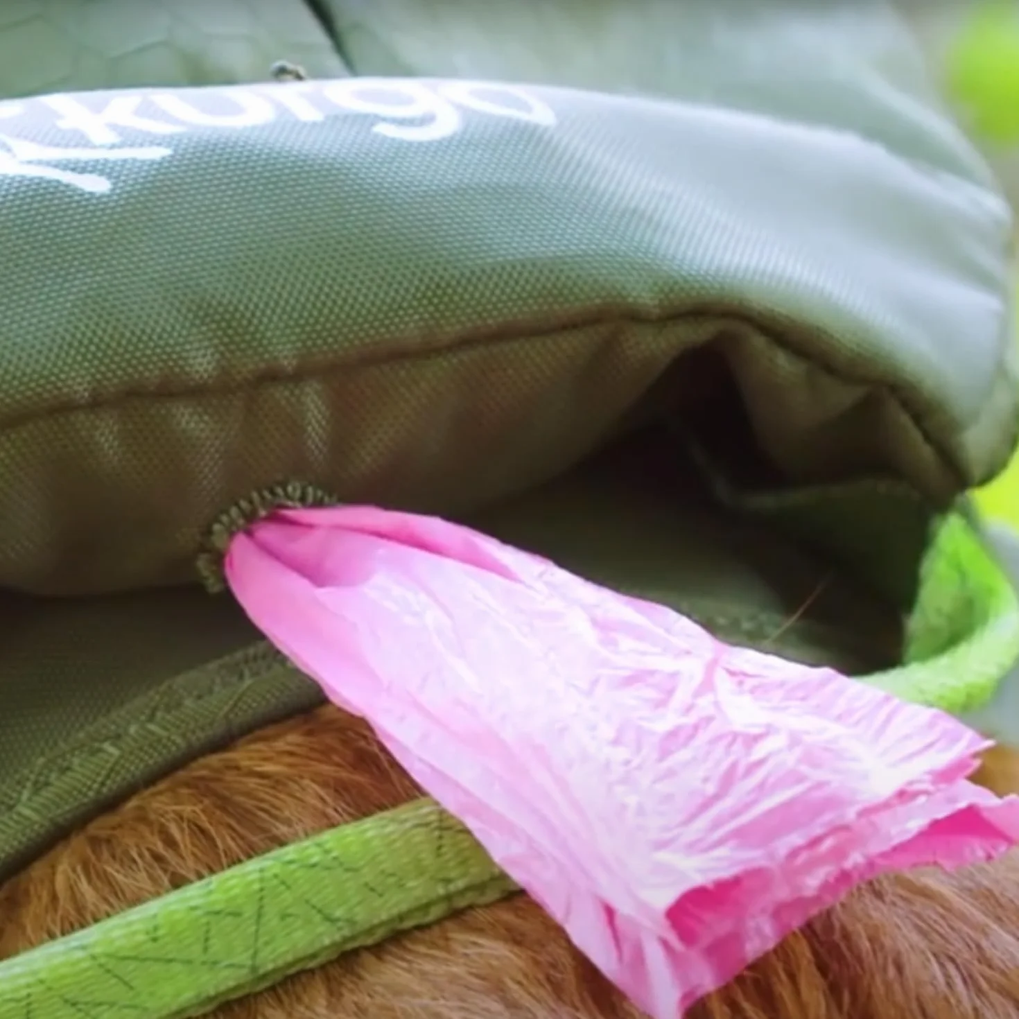 Kurgo Cascade Harnais pour Chien Sac à Dos Randonnée Taille M Vert