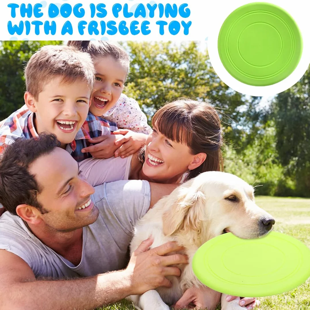 Frisbees pour Chien Disque Volant en Caoutchouc Jouet Interactif pour Grands et Moyens Chiens