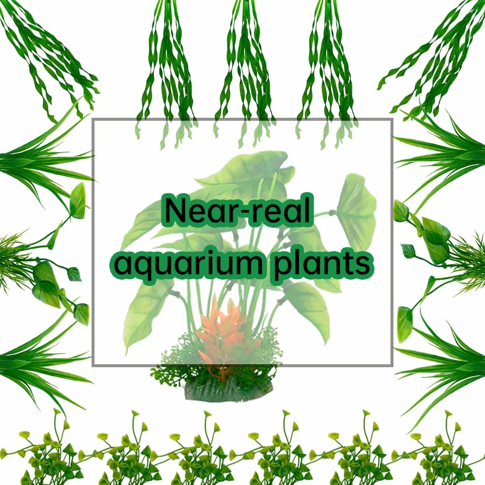 Plantes d'ornement pour Aquarium Vert Plastique 25pcs