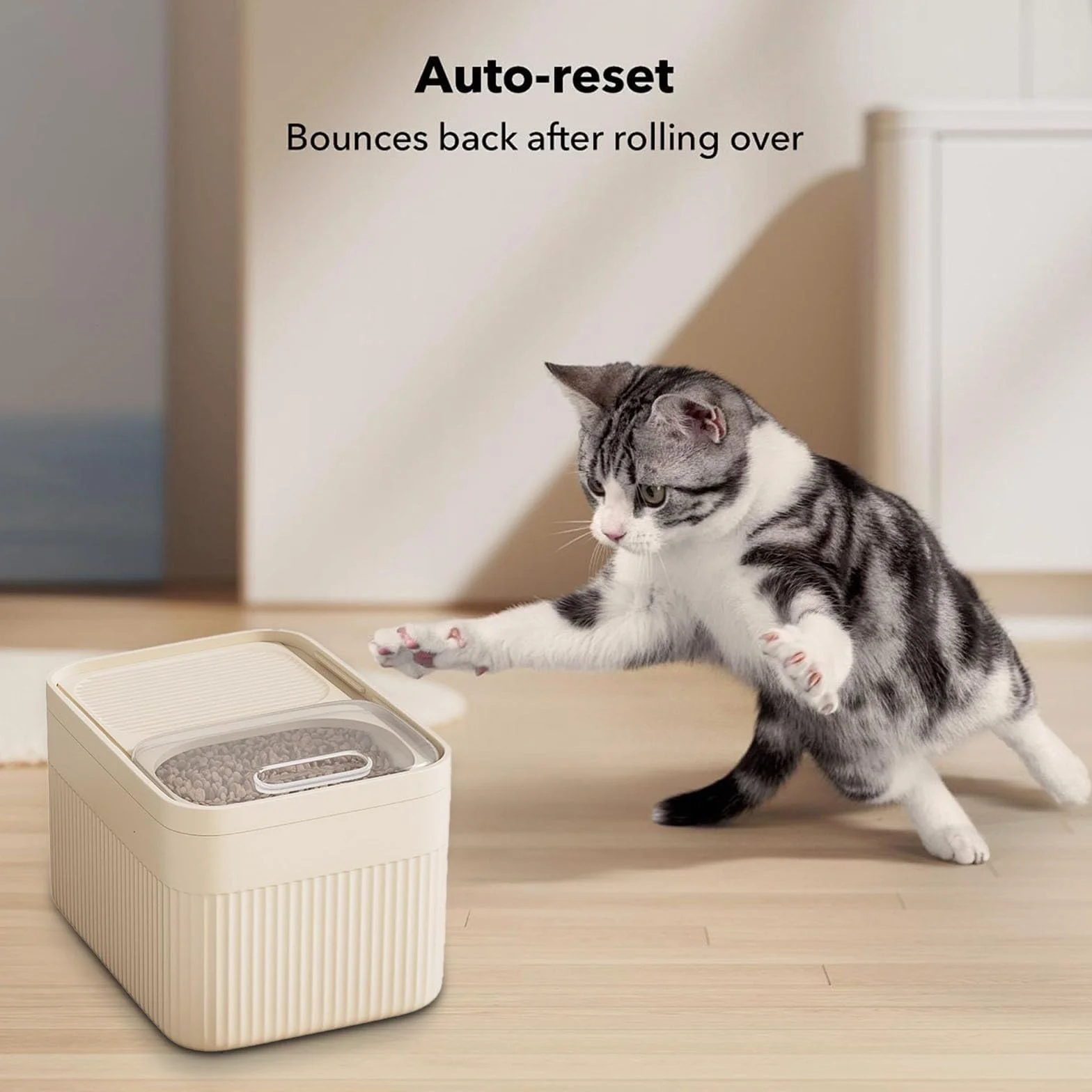 Générique Conteneur Croquettes Chien Chats 4Kg Rangement Hermétique Anti-Odeurs 24x17x18cm Blanc