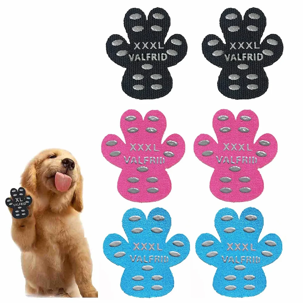 VALFRID Protecteur de Patte de Chien Anti-dérapant 40 pièces Auto-adhésif Chaussures Bottillons XXXL