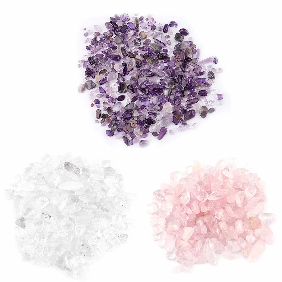 Pièces de Quartz en Cristal Naturel pour Aquarium, Pot de Fleurs, Décoration Bouddha (Blanc)
