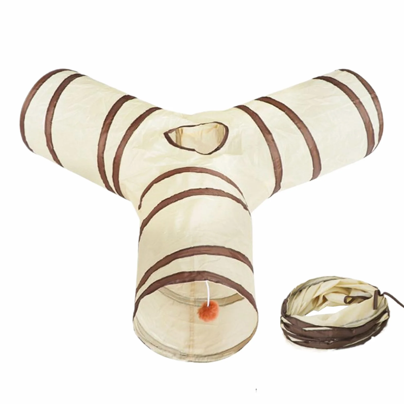 Tunnel pour Chat | Tunnel 3 Voies Jeu pour Chaton Jouet Interactif - pour Jeu Intérieur Exercise Stimulation Anti-Stress Chat Chaton Lapin Petit Animal