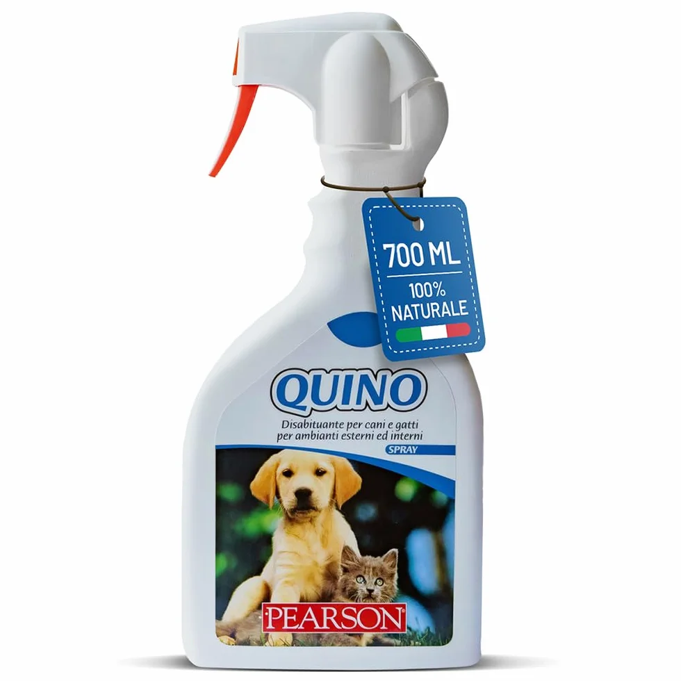 PEARSON Repulsif Chat Exterieur et Intérieur 700ML, Anti Urine Chat Chien, Spray Dissuasif Made in Italy