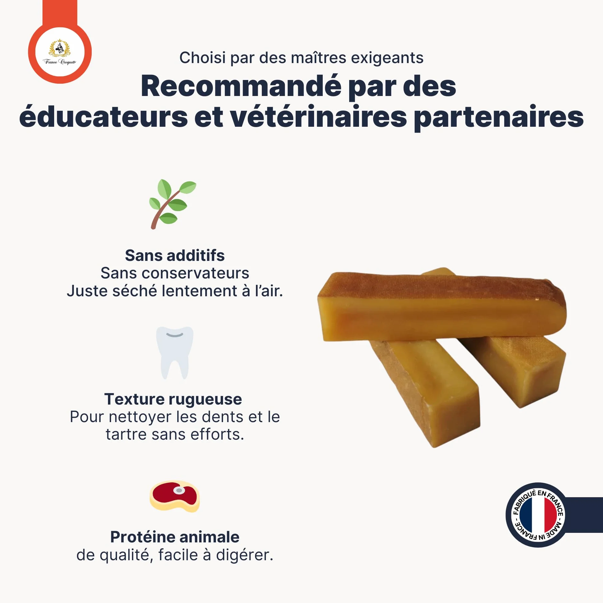 Fromage de Yak M 60-90g friandise naturelle à mâcher pour chien moins de 20kg