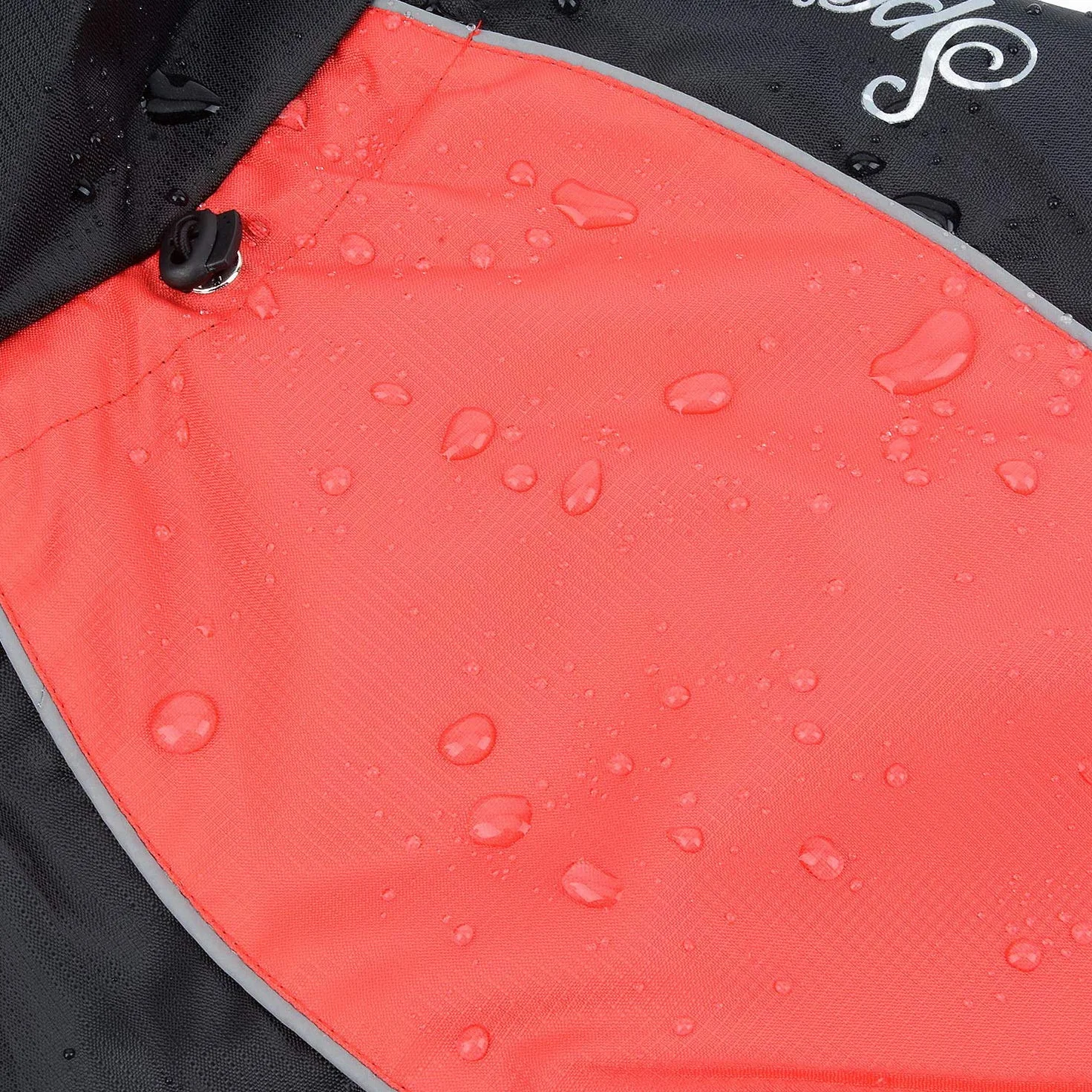 Zunea Manteau Imperméable pour Chien Moyens à Grands Réfléchissant Veste de sécurité Coupe-Vent Légère Doublée en Maille Vêtements pour Voyage/Randonnée pour Les Jours Pluie Rouge 7XL