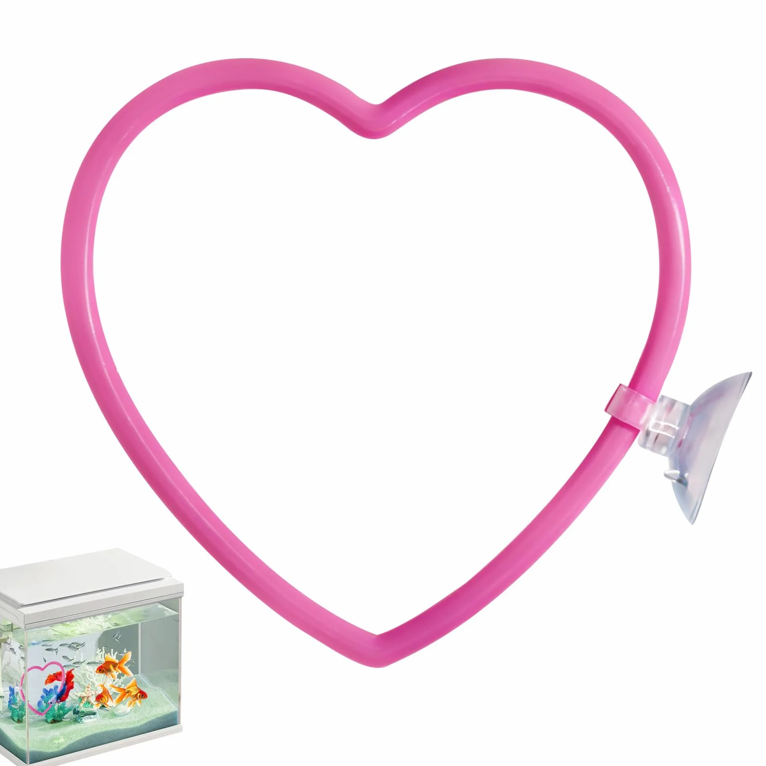 Aquarium Poissons Betta Accessoires Décoration Cœur Roses Résistant