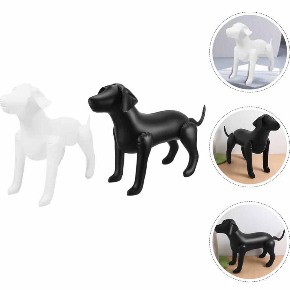 Happyyami Lot De 2 Mannequins Gonflables pour Chiens Debout 31.50x22.05x11.42 Pouces Présentoir Vêtements Animalerie