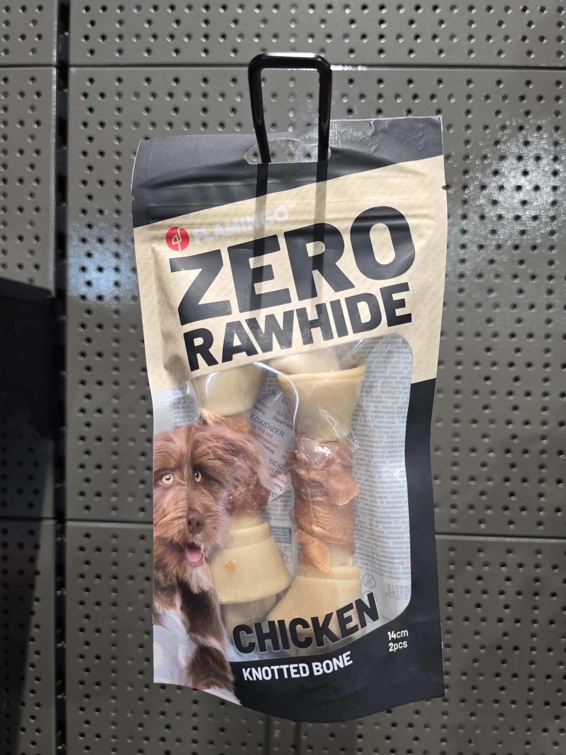 Flamingo Snack Os Noué pour Chiens Saveur Poulet 14 cm 2 Pièces 120 g