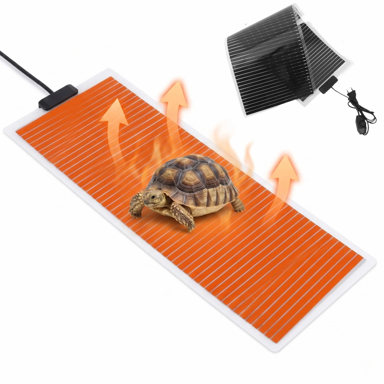 Tapis Chauffant pour Terrarium 45W avec Thermostat Réglable 31,44 x 11,12 x 0,04inch