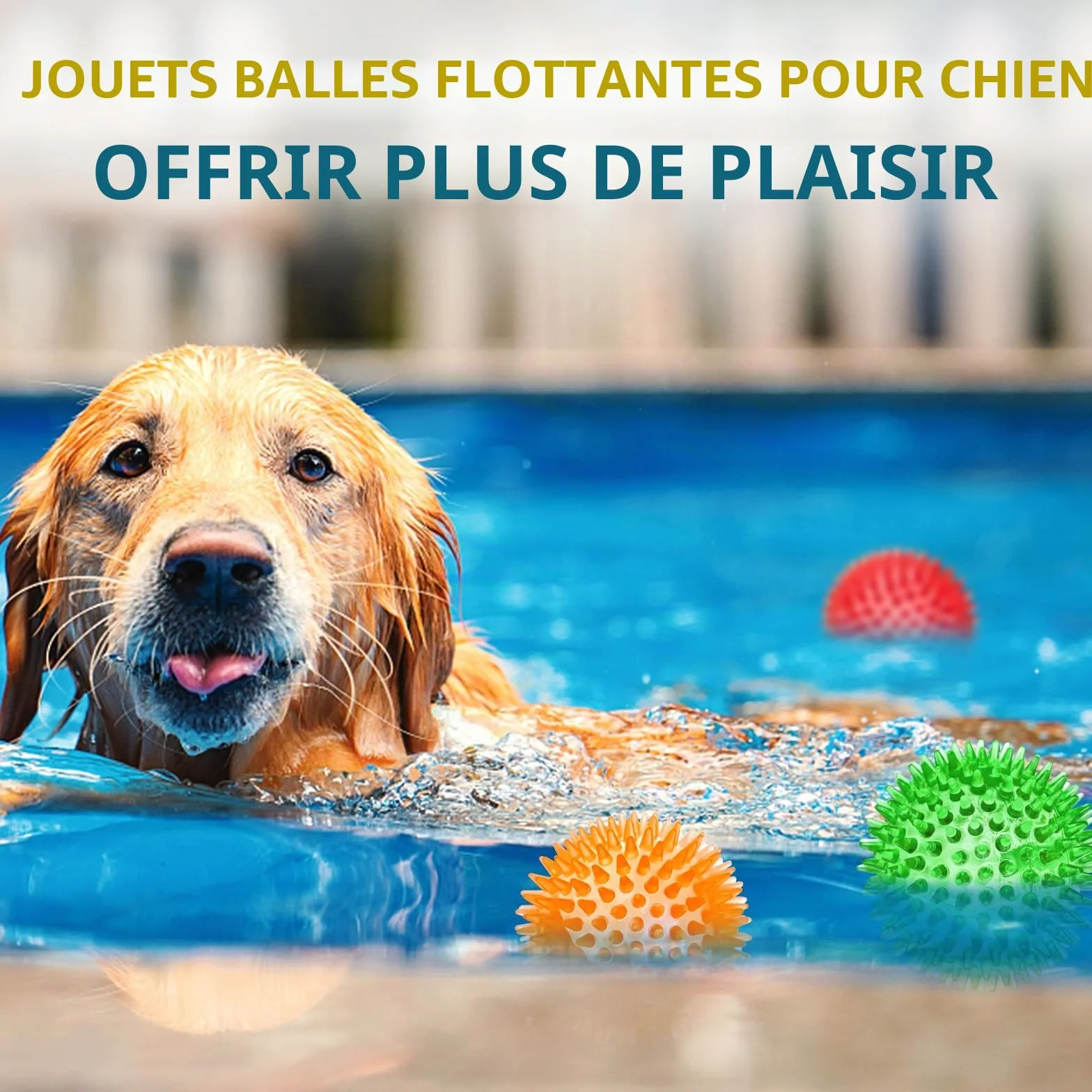SHARLOVY Balles couineuses 7,6 cm pour Petits Chiens, 4 Couleurs, Jouets à mâcher durables pour Dentition