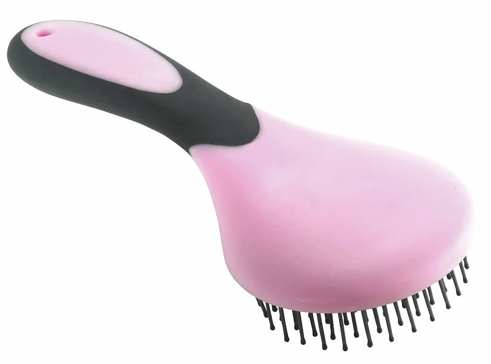 Brosse à crinière rose/gris