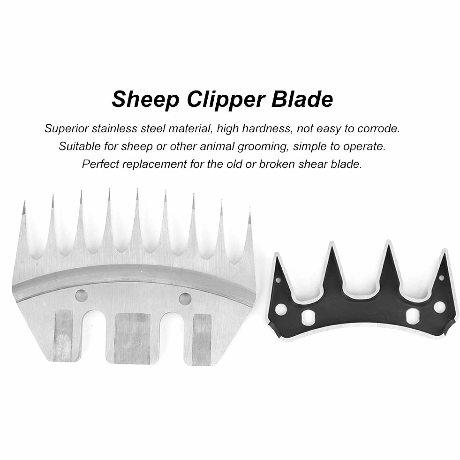 Lame de tondeuse acier inoxydable 9 dents droite remplacement coupeur