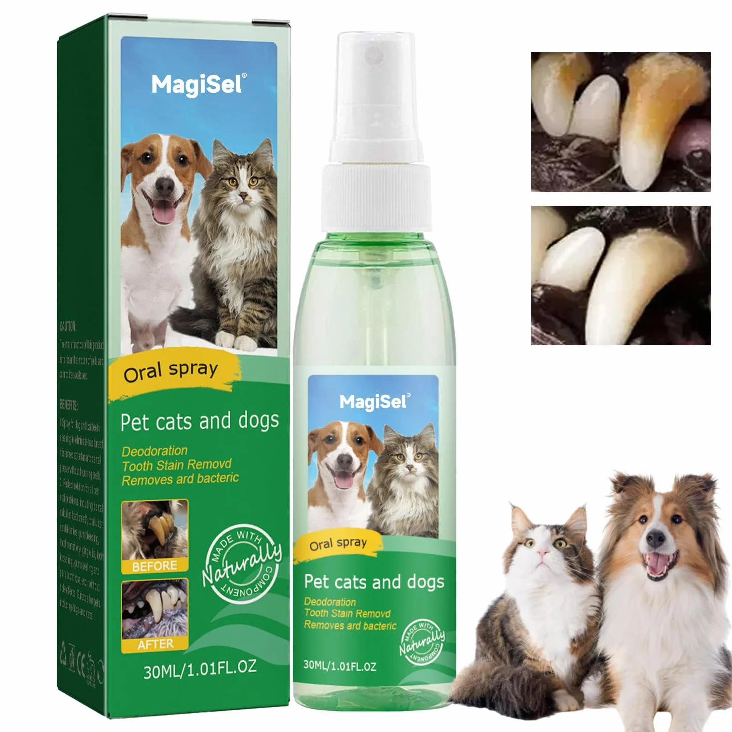 Dentifrice Chien Chats Spray Dentaire Soins Dentaires Sans Rinçage Élimine Plaque Haleine Fraîche 30ml