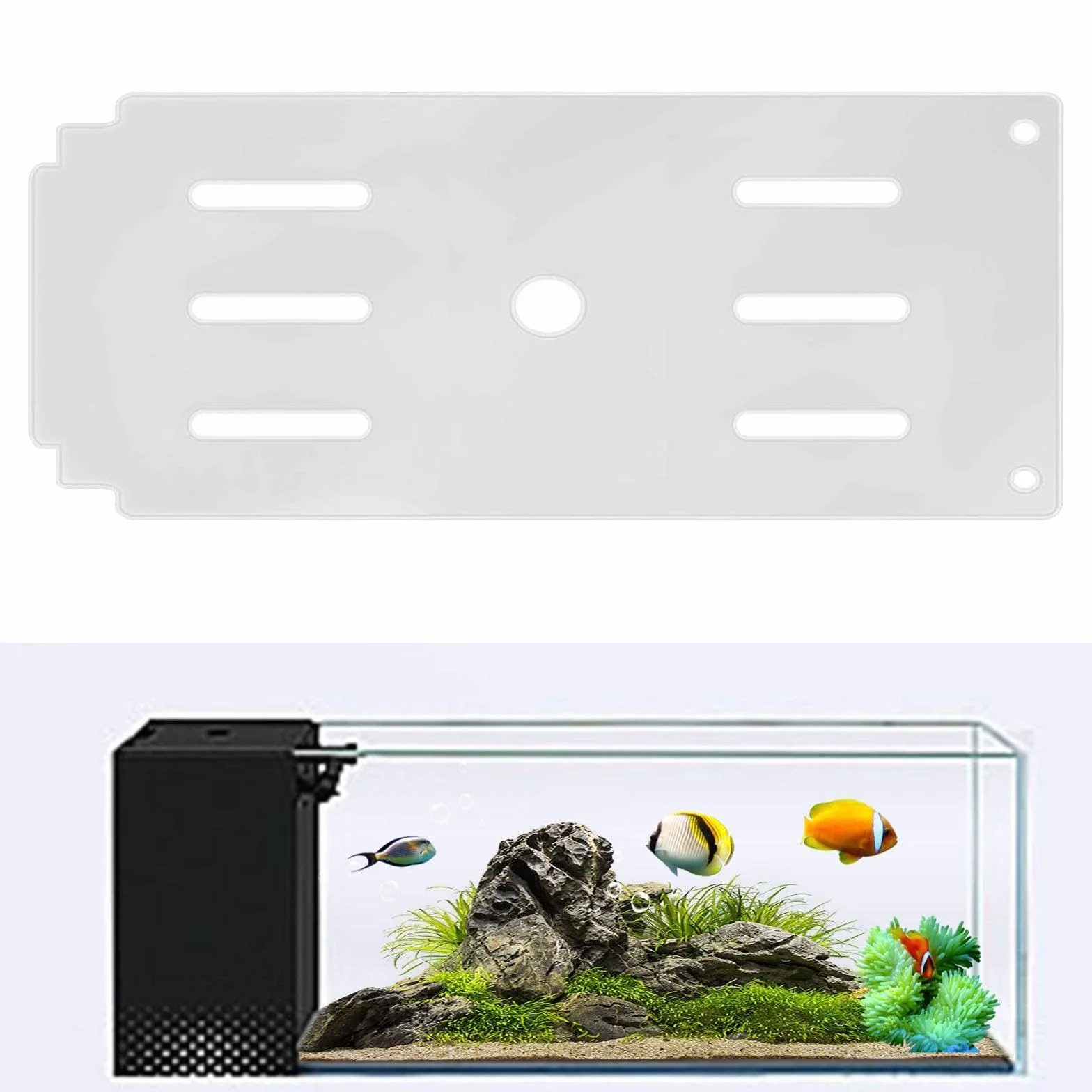 Couvercle d'aquarium Anti-Saut en Acrylique 40x15cm