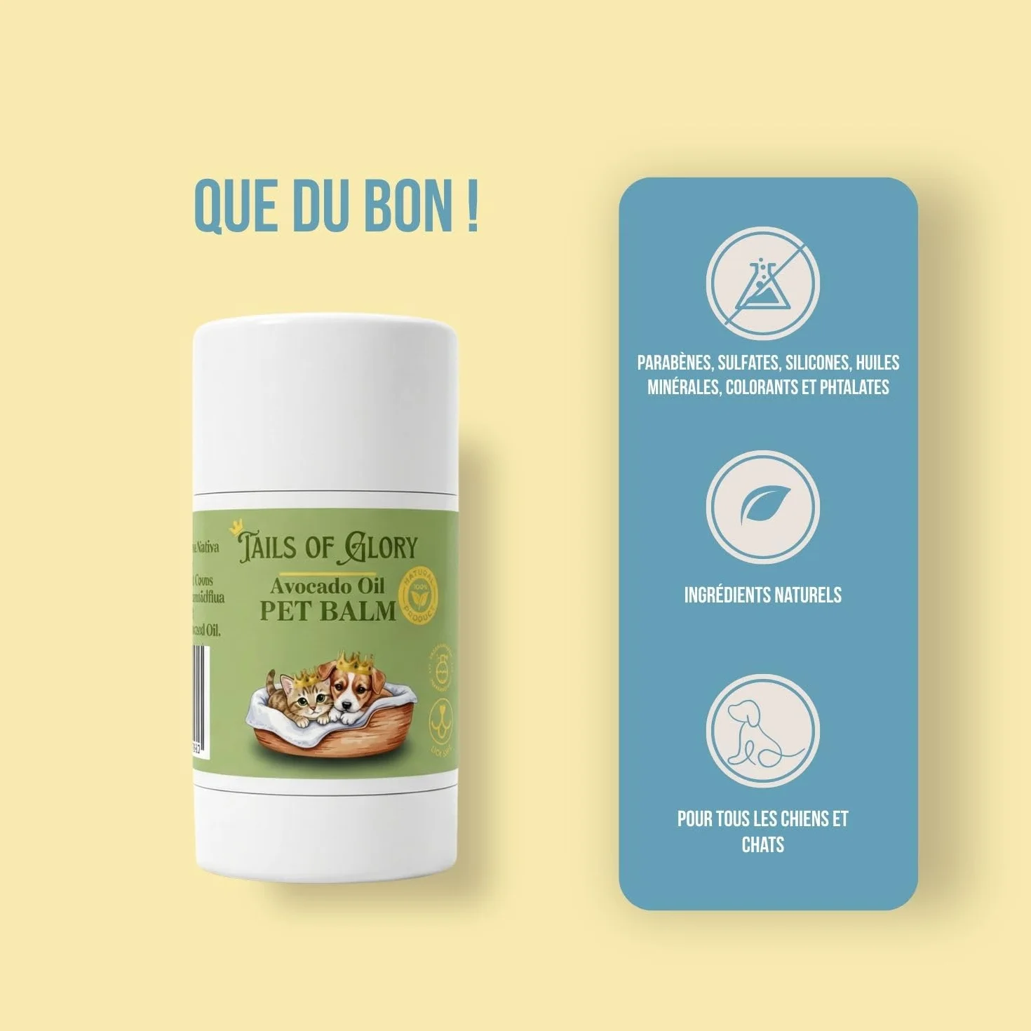 Baume Pattes & Truffe Chien Naturel 30g – Baume Coussinets Chien hydratant Protection Nez