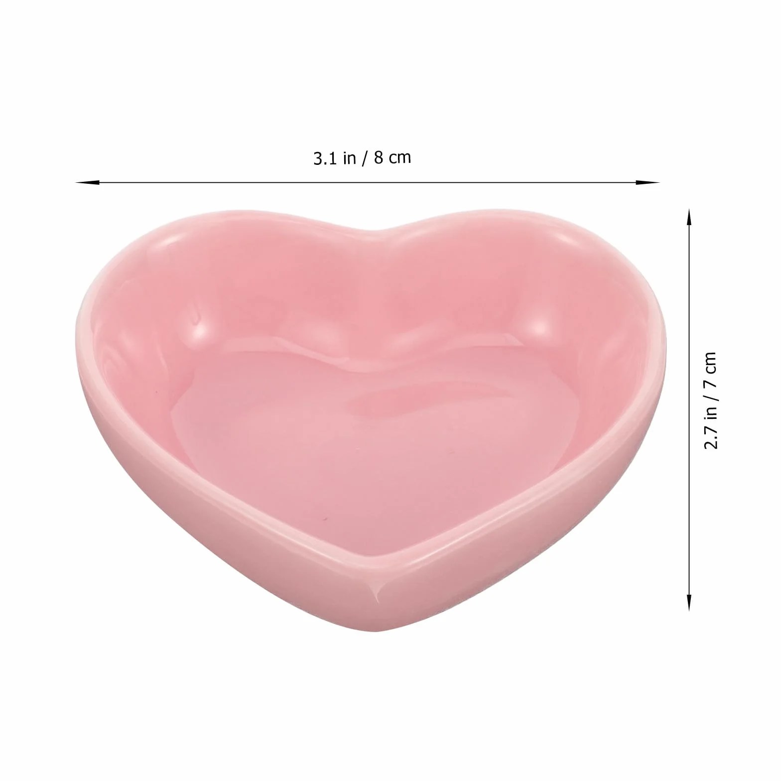 Bol pour Hamster en Céramique Cœur Rose Résistant à l'usure Surface Lisse