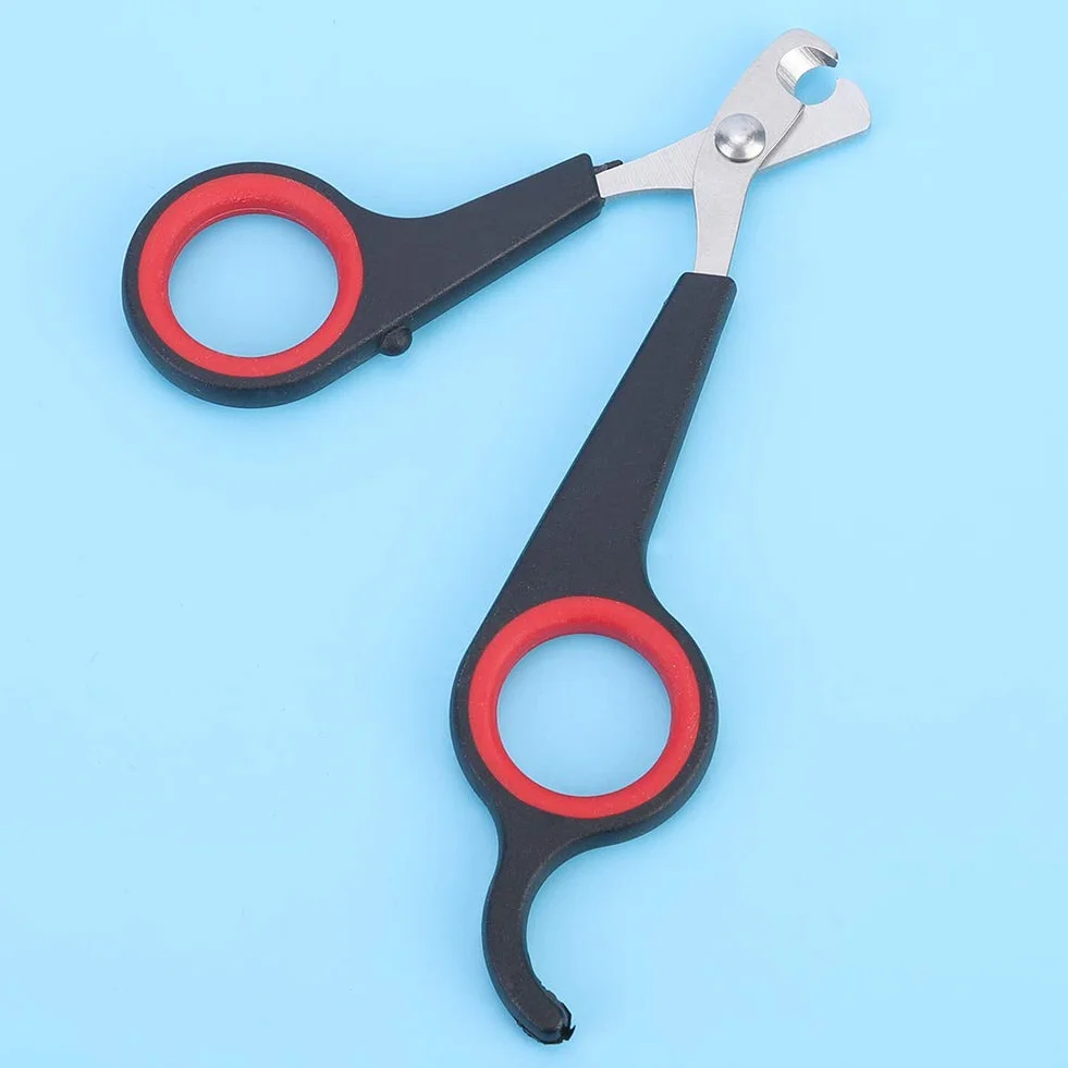 Coupe-Ongles pour Oiseaux, Outil de Toilettage pour Petits Animaux, Ciseaux Noire et Rouge