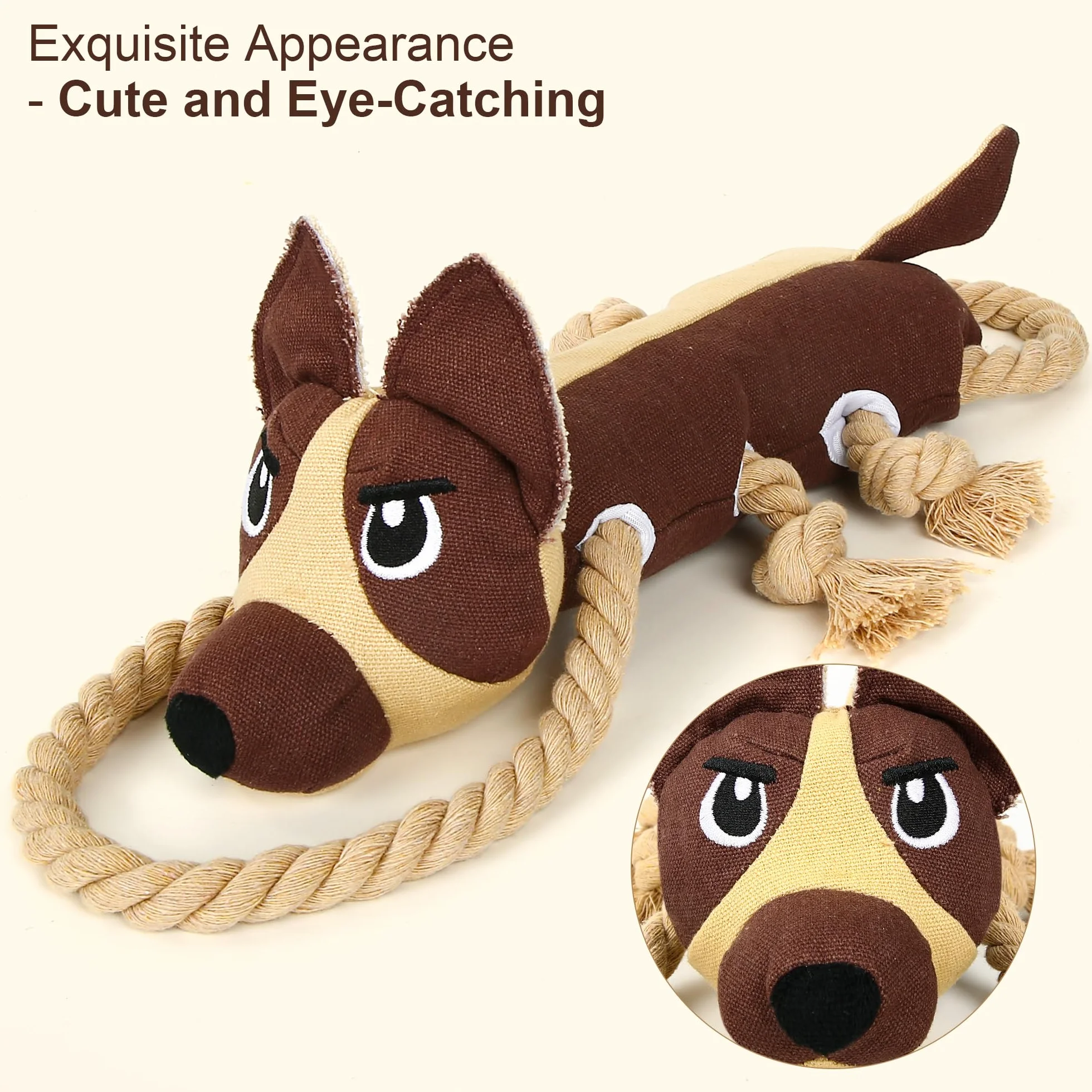 Iokheira Jouets pour Chiens à Couinement en Forme de Bouledogue Peluche Interactif Petite et Moyenne Taille