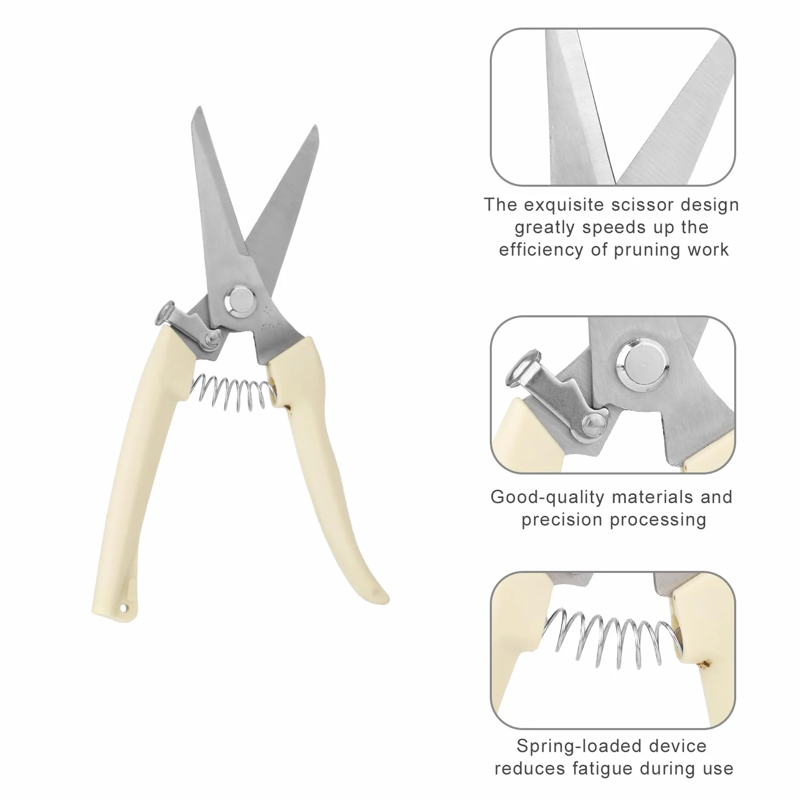 PEUTIER Coupe-Ongles de Chèvre, Outil de Coupe de Sabots en Acier Inoxydable avec Cisailles à Sabots à Ressort Coupe-Ongles de Mouton pour Cochon, Cheval, Bétail