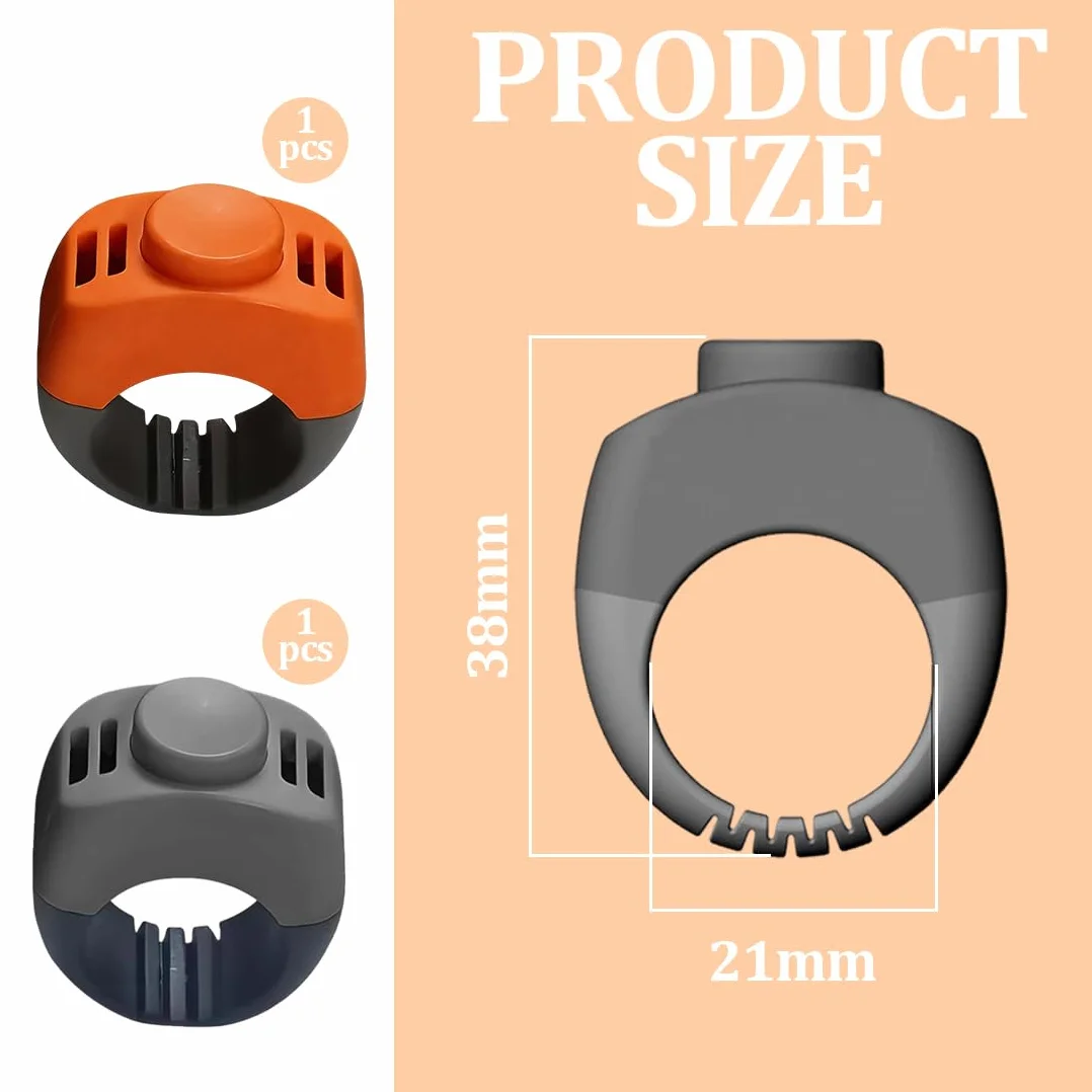 2 Clicker Chien Dressage (21mm) en orange et Gris, Clicker en Anneau pour Animaux de Compagnie Accessoire Pratique pour l’Entraînement Canin pour Chien Chat Cheval