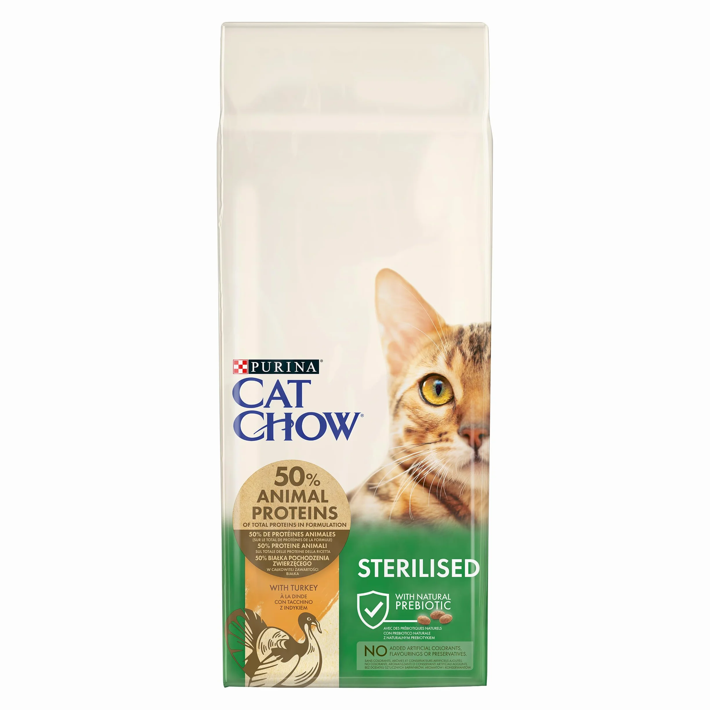 Purina Cat Chow Je Pense Que pour la Dinde stérilisée Adulte, Sac de 15 kg