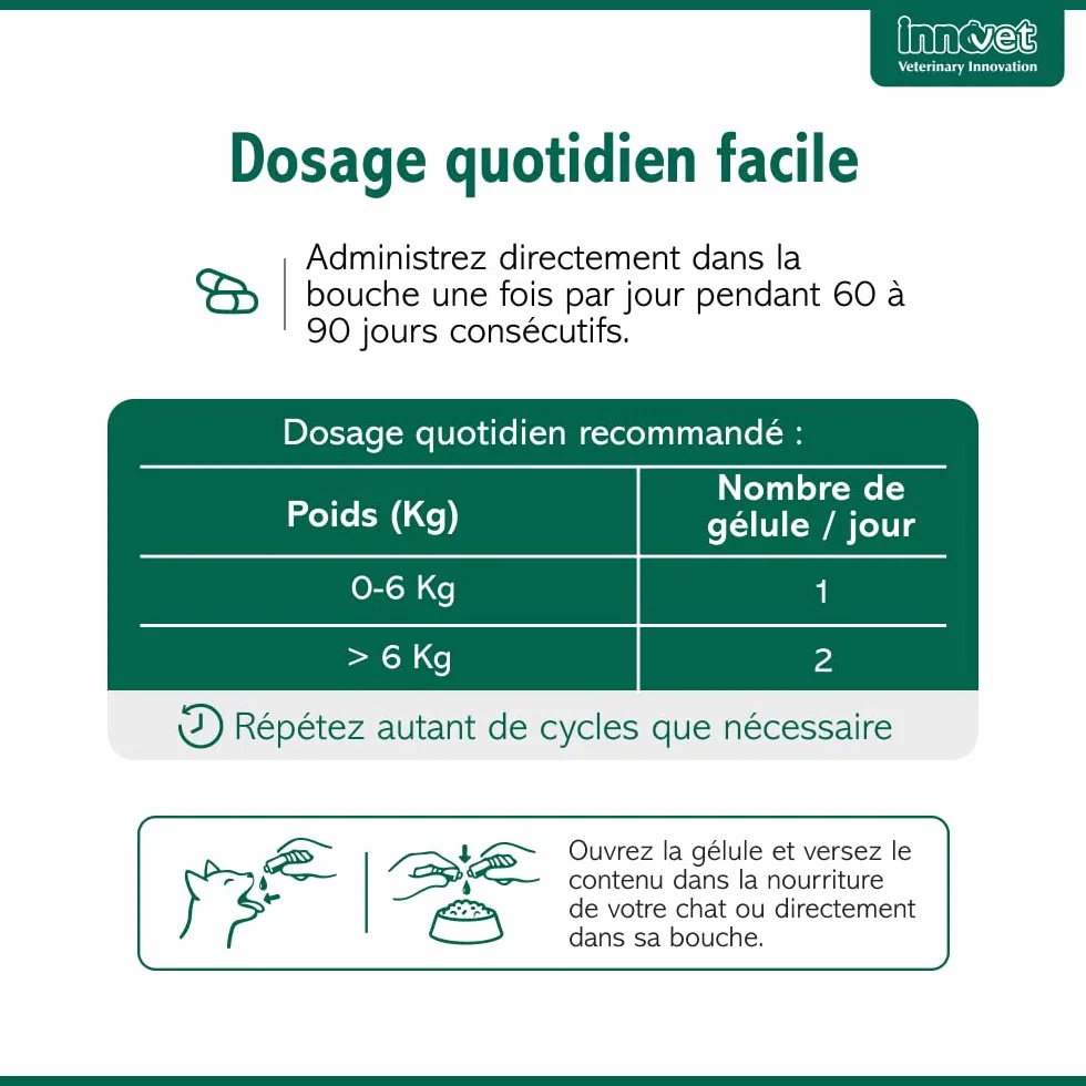 Innovet Condrostress Cat Complément Alimentaire Articulaire pour Chats Adultes et Âgés, Confort Articulaire, Mobilité, Collagène, Chondroïtine, Acide Hyaluronique - 30 gélules