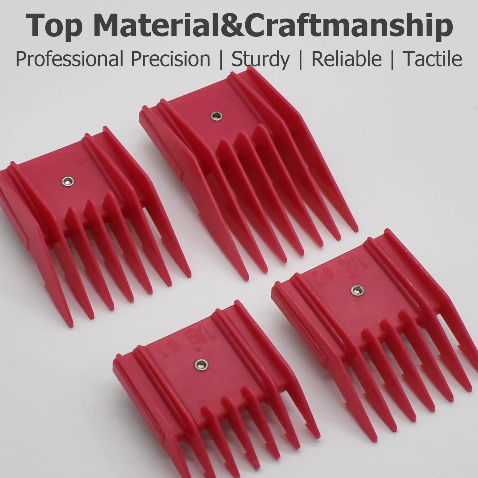 Guides professionnels type A5 pour tondeuses animales 3mm 6mm 10mm 13mm Compatibles Oster A5 Andis AG/BG Wahl KM5/10 Fuchsia