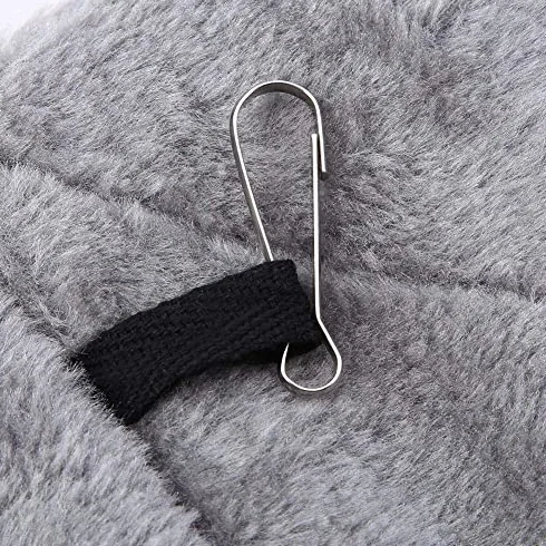 Hamac Perroquet Nid d'Oiseau Chaud Doux en Peluche Suspendu Cage Tente pour Oiseaux Hiver Lit Coton Gris