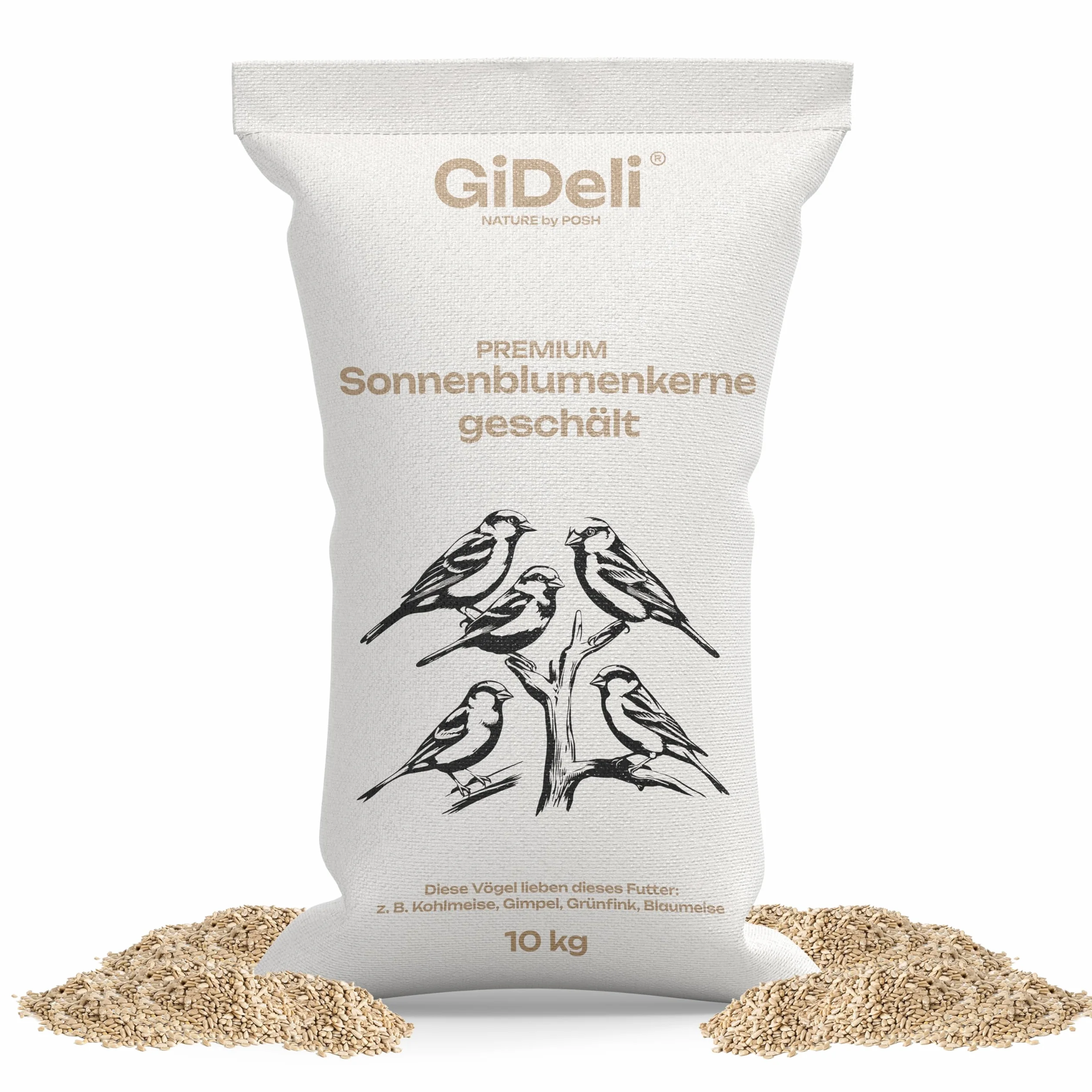 Graines de tournesol pelées 10 kg Nourriture pour oiseaux sauvages