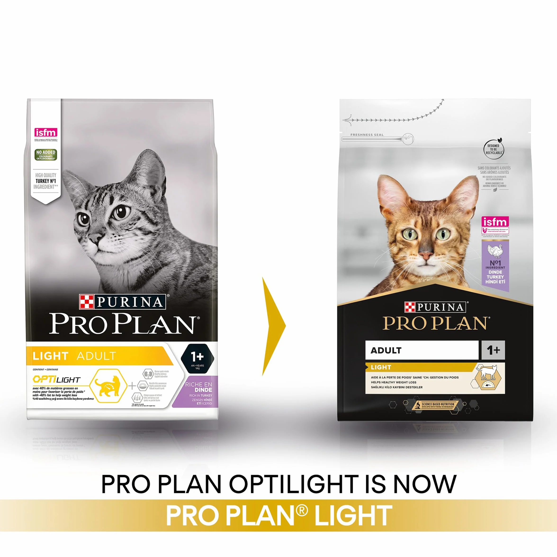 PURINA PRO PLAN Light Croquettes Chat Adulte Surpoids Faibles Matières Grasses Dinde 3KG