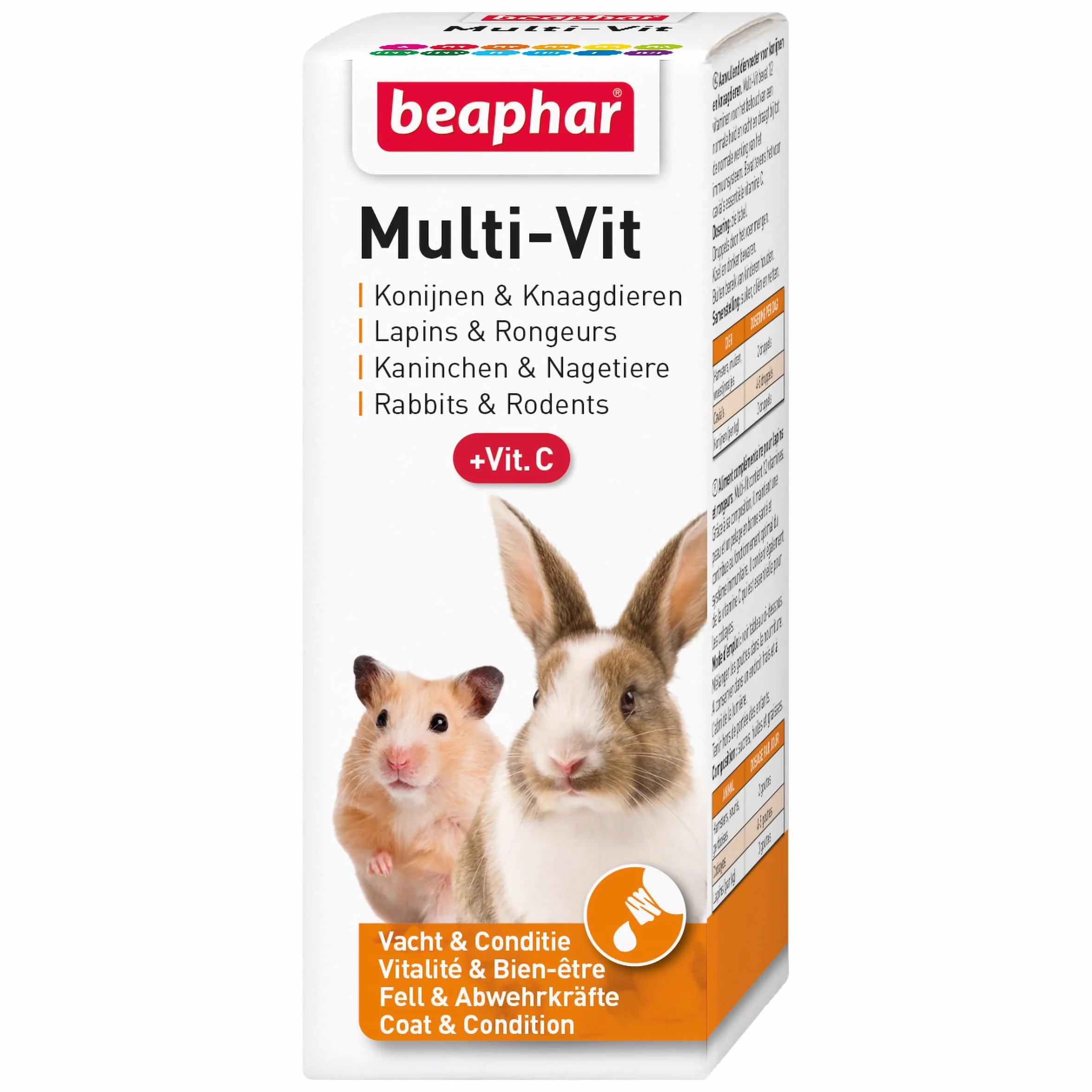 Beaphar Multi-VIT 12 vitamines pour Lapin et Rongeur 50 ML