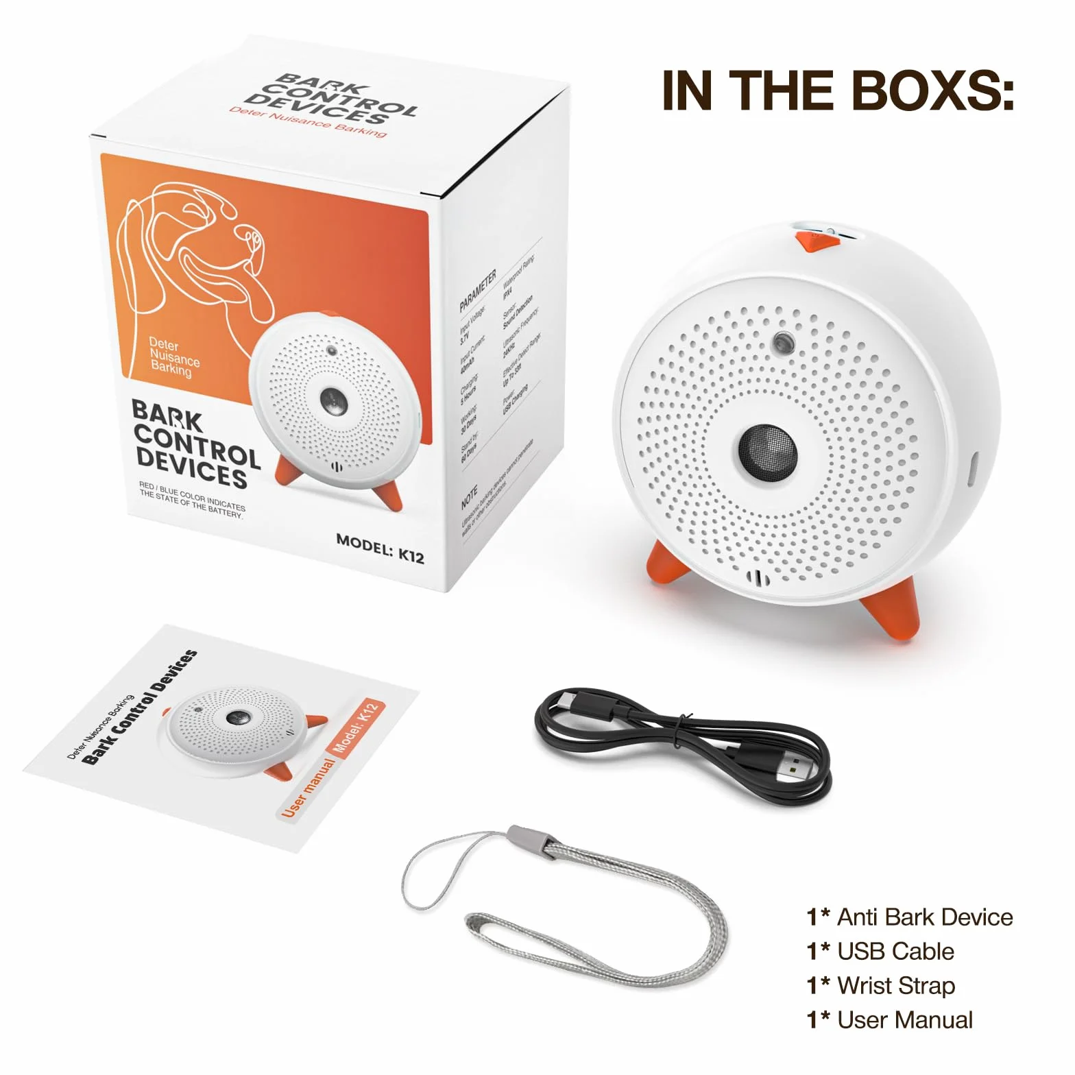 Anti Aboiement Chien Ultrason Automatique Boitier Rechargeable étanche 33ft