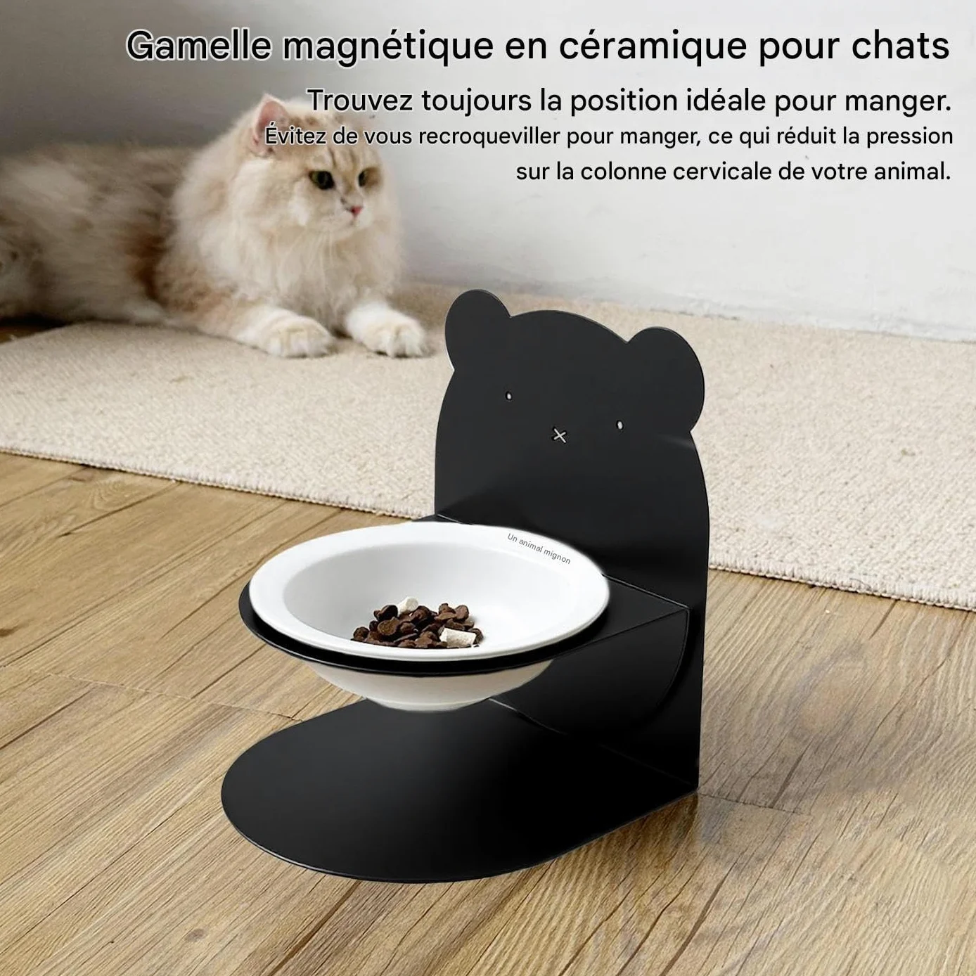 Gamelle pour Chat Support Repas pour Chaton et Chiot de Petite, Moyenne, | Gamelle Anti-Glouton Chat Mangeoire Sèche Humide Petites Moyennes Races Chatons Animaux Pour Intérieur