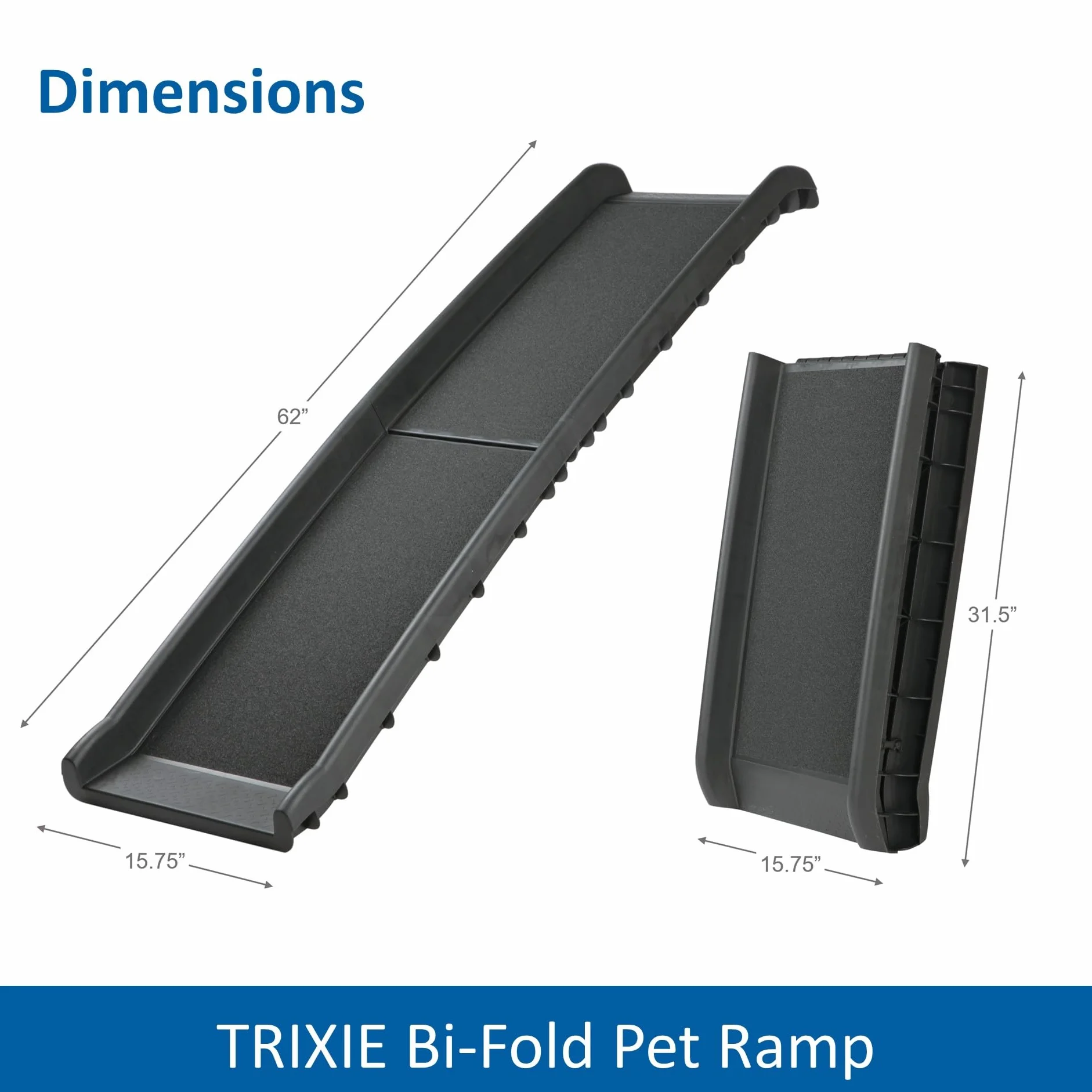 Trixie Rampe pour Animaux 38 × 155 cm Noir
