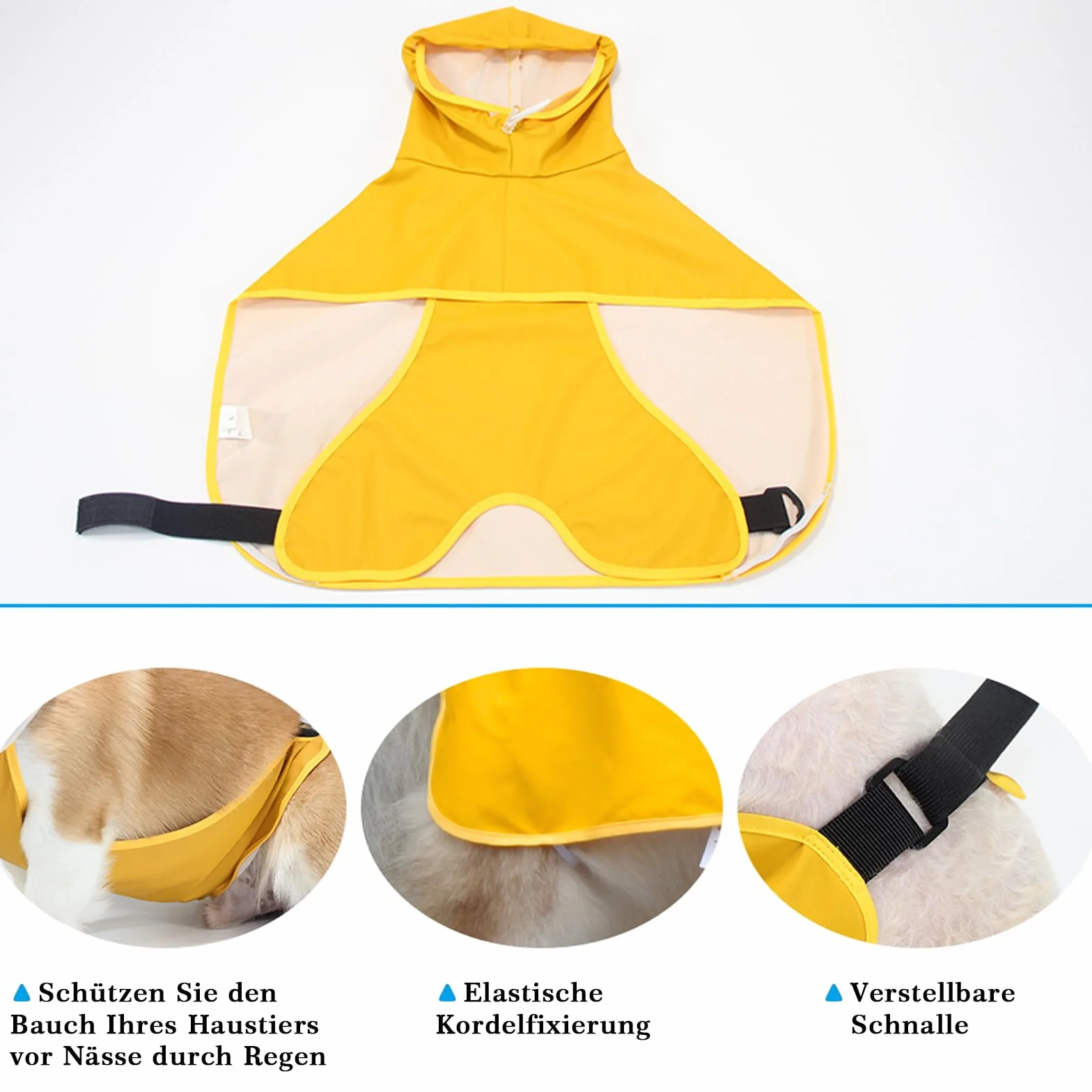 Impermeable Chien pour Chiens avec Capuche Transparente - Manteau Chien Imperméable, Convient Aux pour Petits, Moyens et Grands Chiens (7XL)