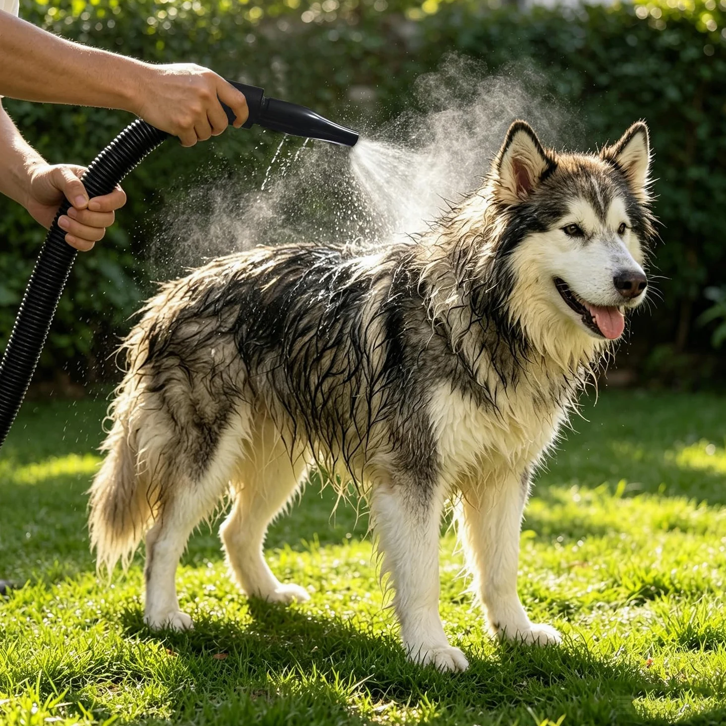 Sèche-Cheveux Pour Chien,2800W Souffleur de Soins Pour Chien,Noir | Pour Animaux Vitesse Continue et température réglable,4 Buses