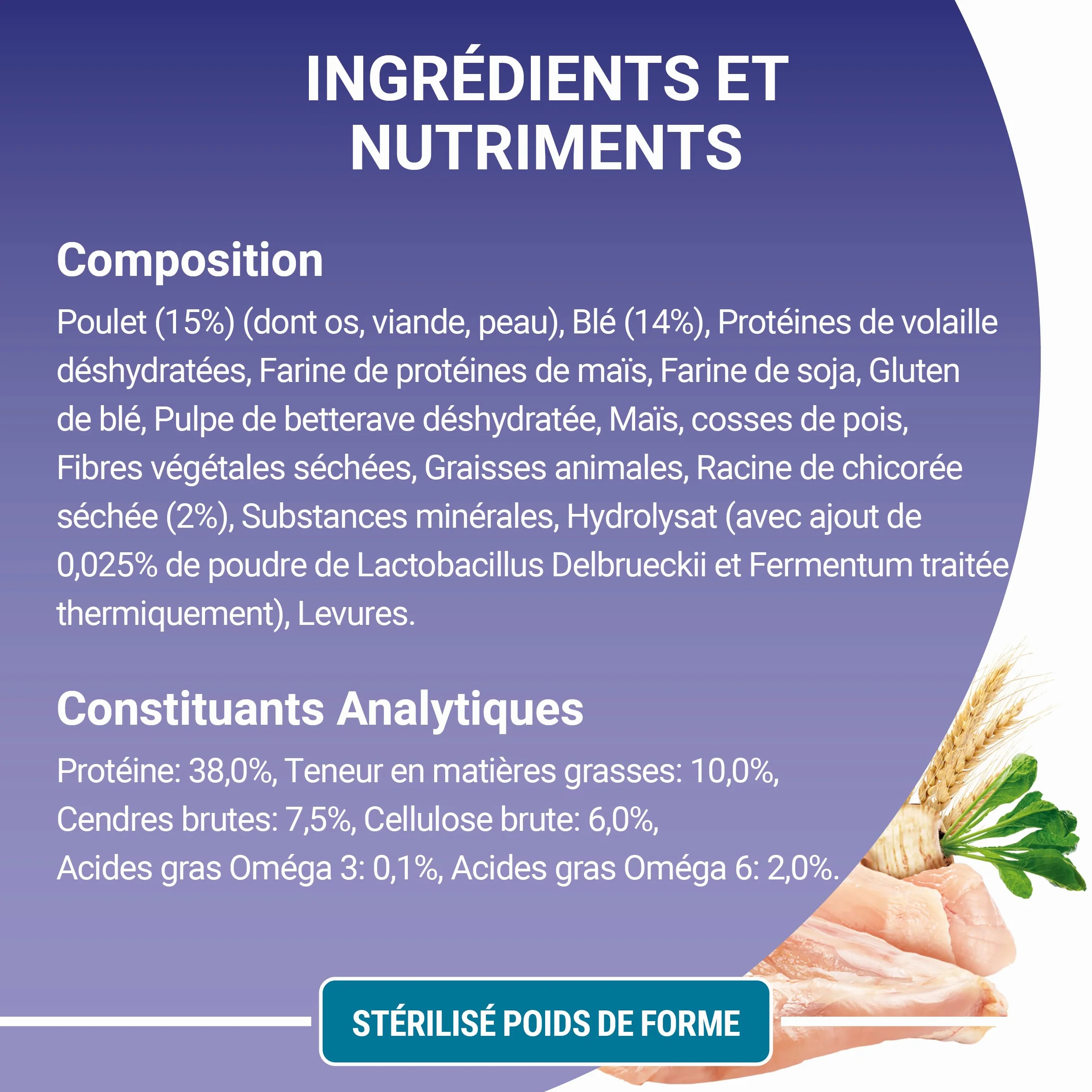 PURINA ONE BIFENSIS Poids DE Forme Croquettes Chat Adulte Stérilisé Poulet 1,5 Kg