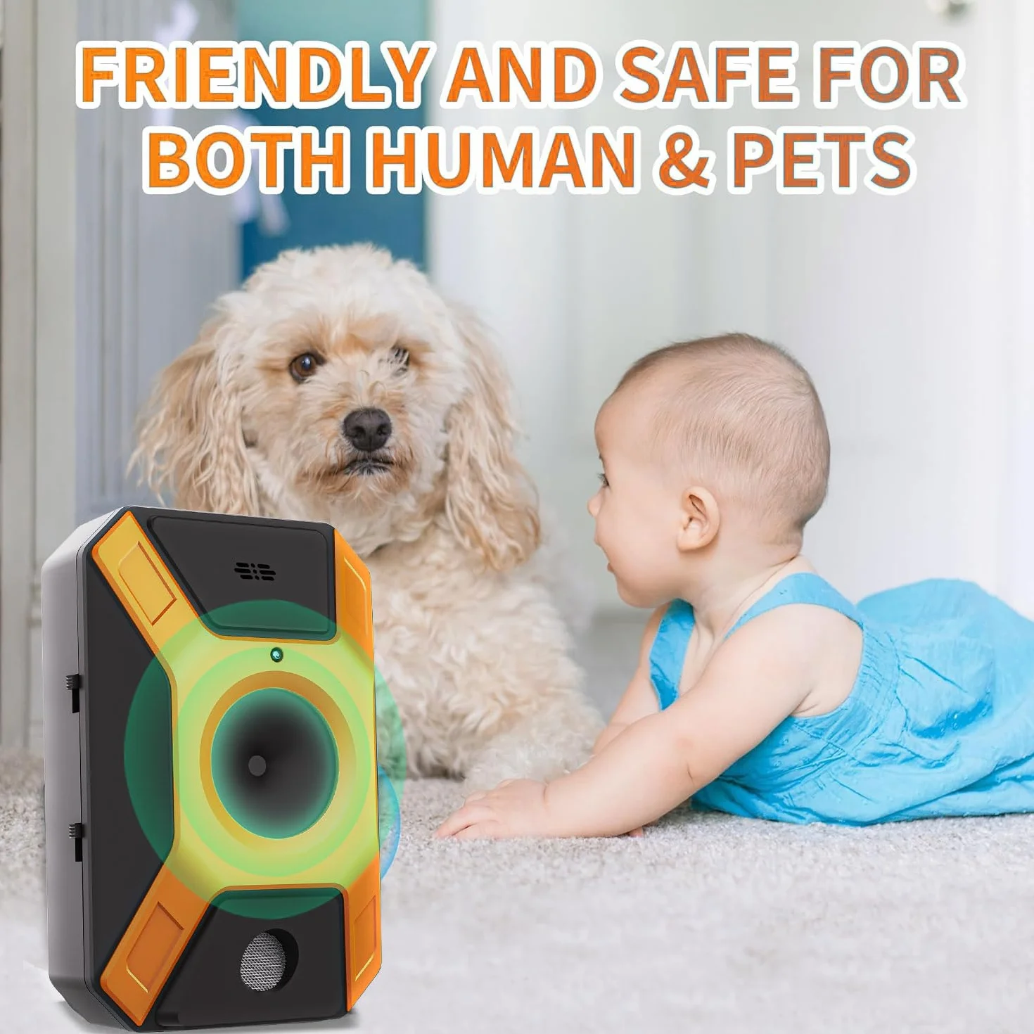Appareil anti-aboiement pour chien à ultrasons 3 fréquences réglables