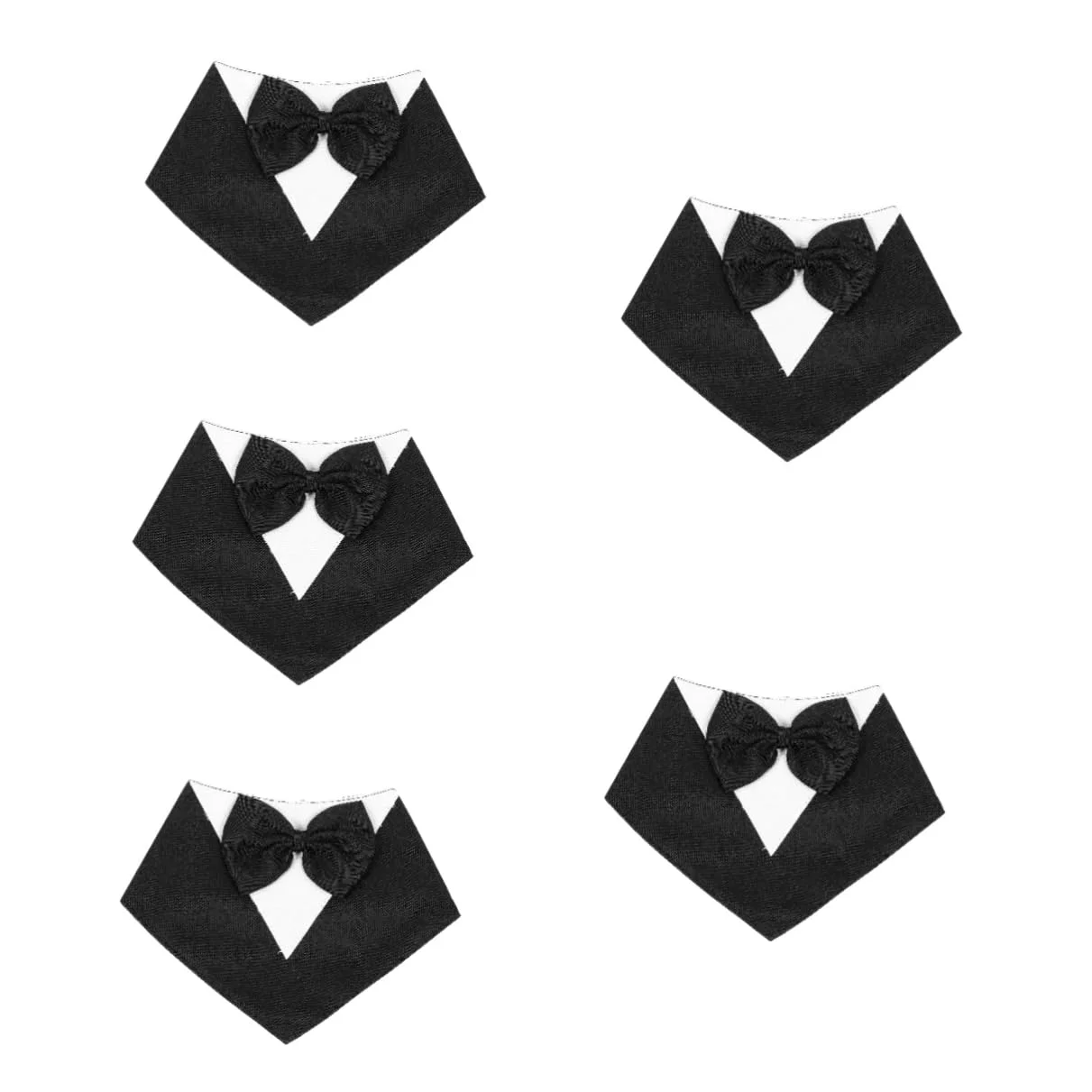 BESPORTBLE 5pièces Collier Bandana pour Chien avec Nœud Costume Élégant pour Fête Anniversaire Mariage Et Événements Spéciaux Noir