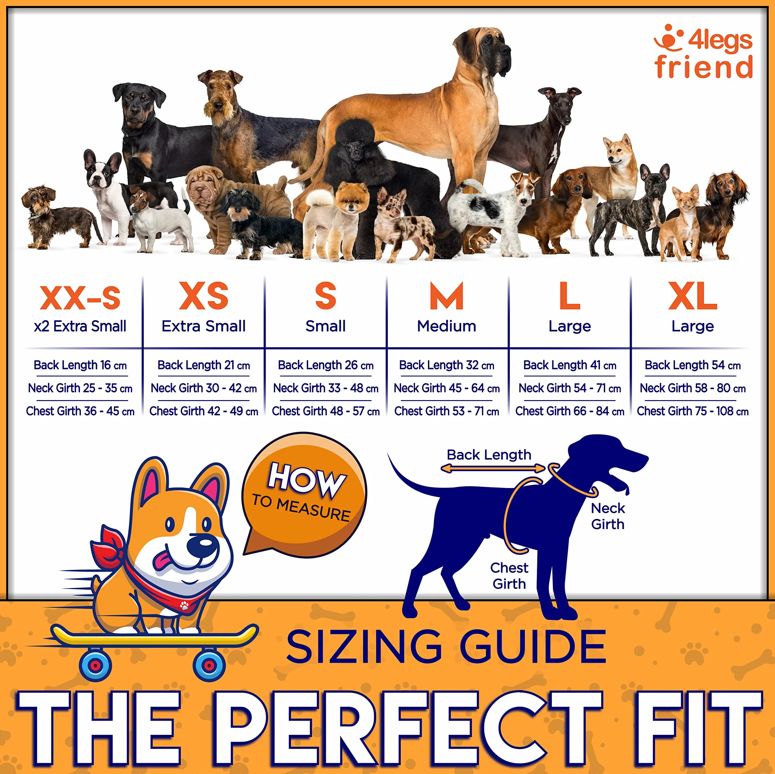 Gilet de sécurité réfléchissant pour chien haute visibilité avec trou pour laisse 5 tailles sangles réglables (X-Large, Orange)