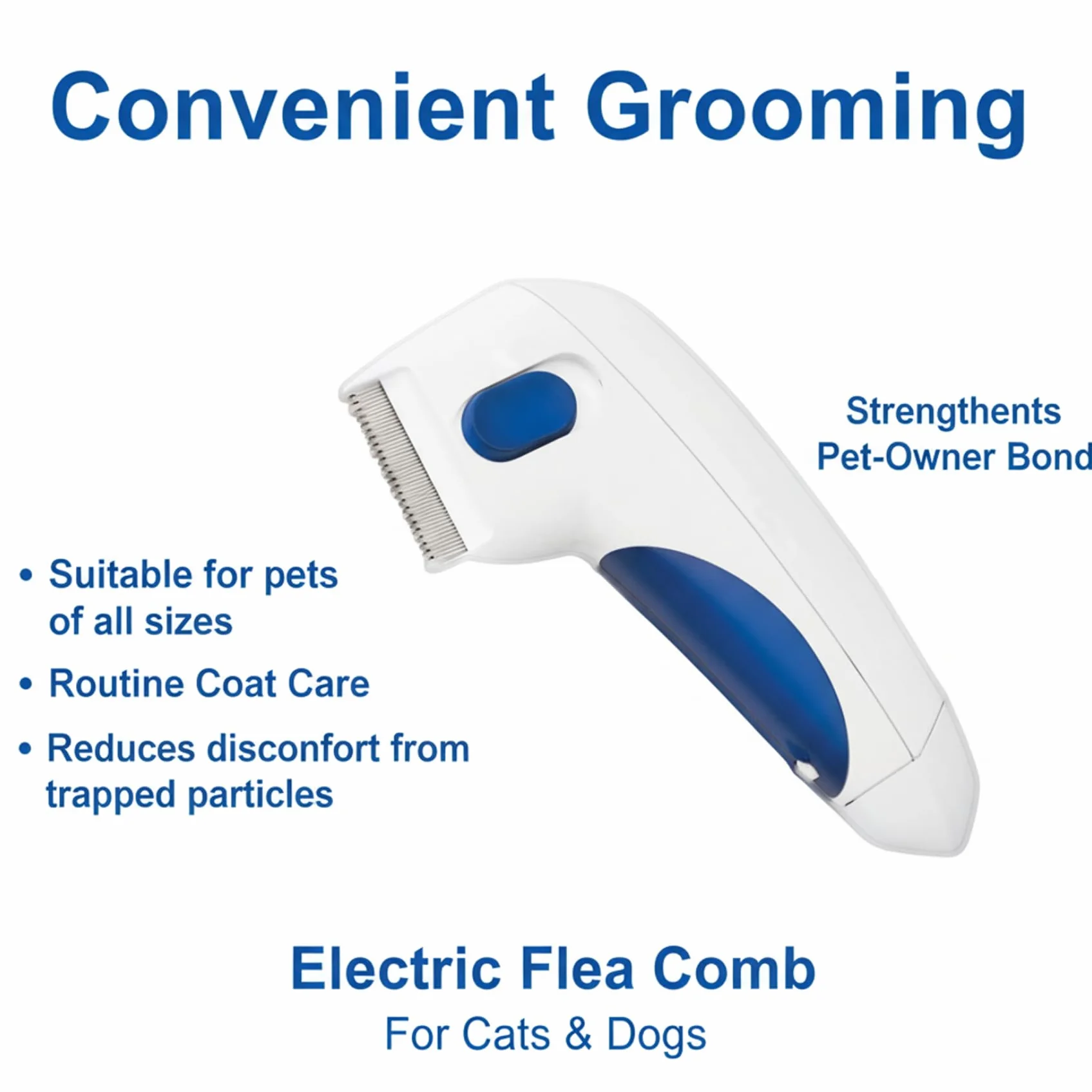 Peigne électrique anti-puces pour chats et chiens, brosse rechargeable