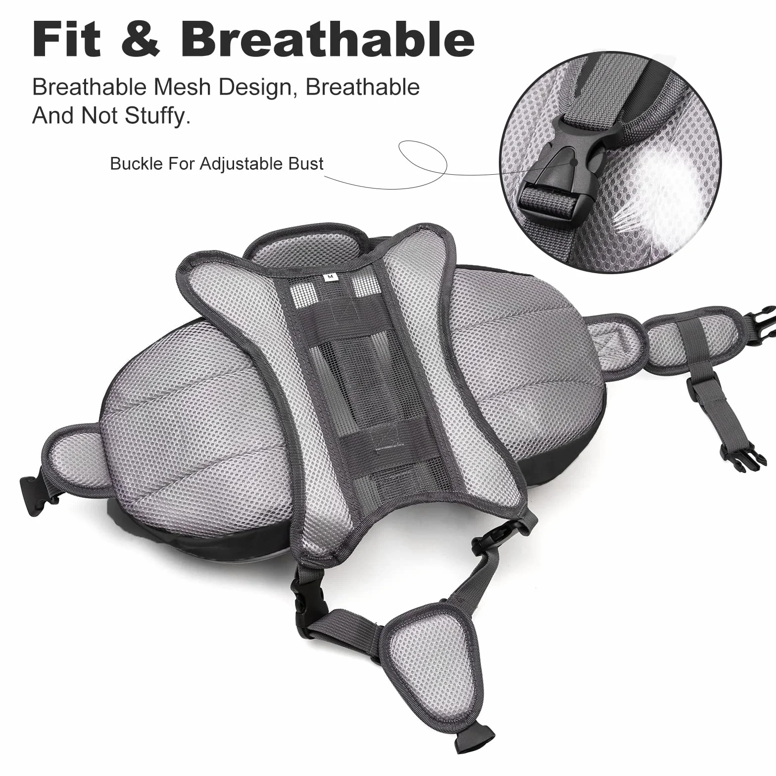 PETCUTE Sac à Dos pour Chien Grandes Poches Respirant Harnais Réfléchissant Moyens Grands