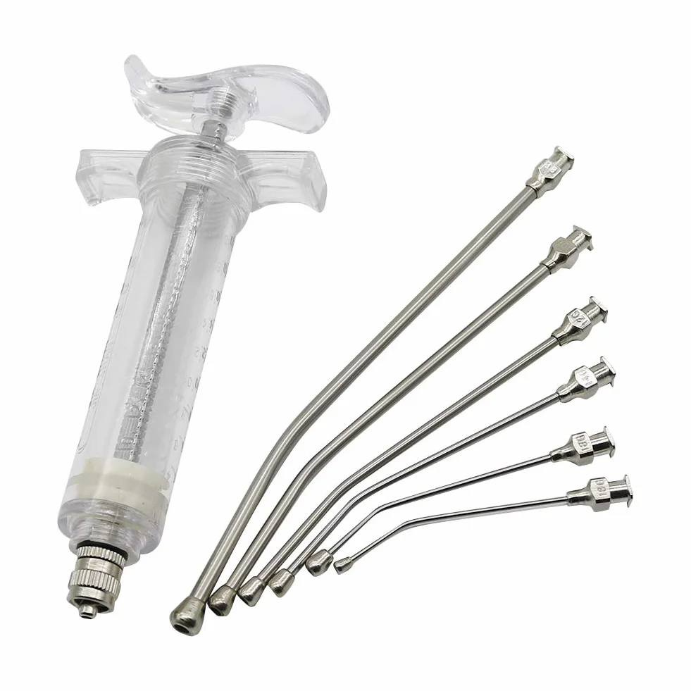 Seringue d'alimentation pour bébé oiseaux avec 6 tubes de gavage incurvés 20ML