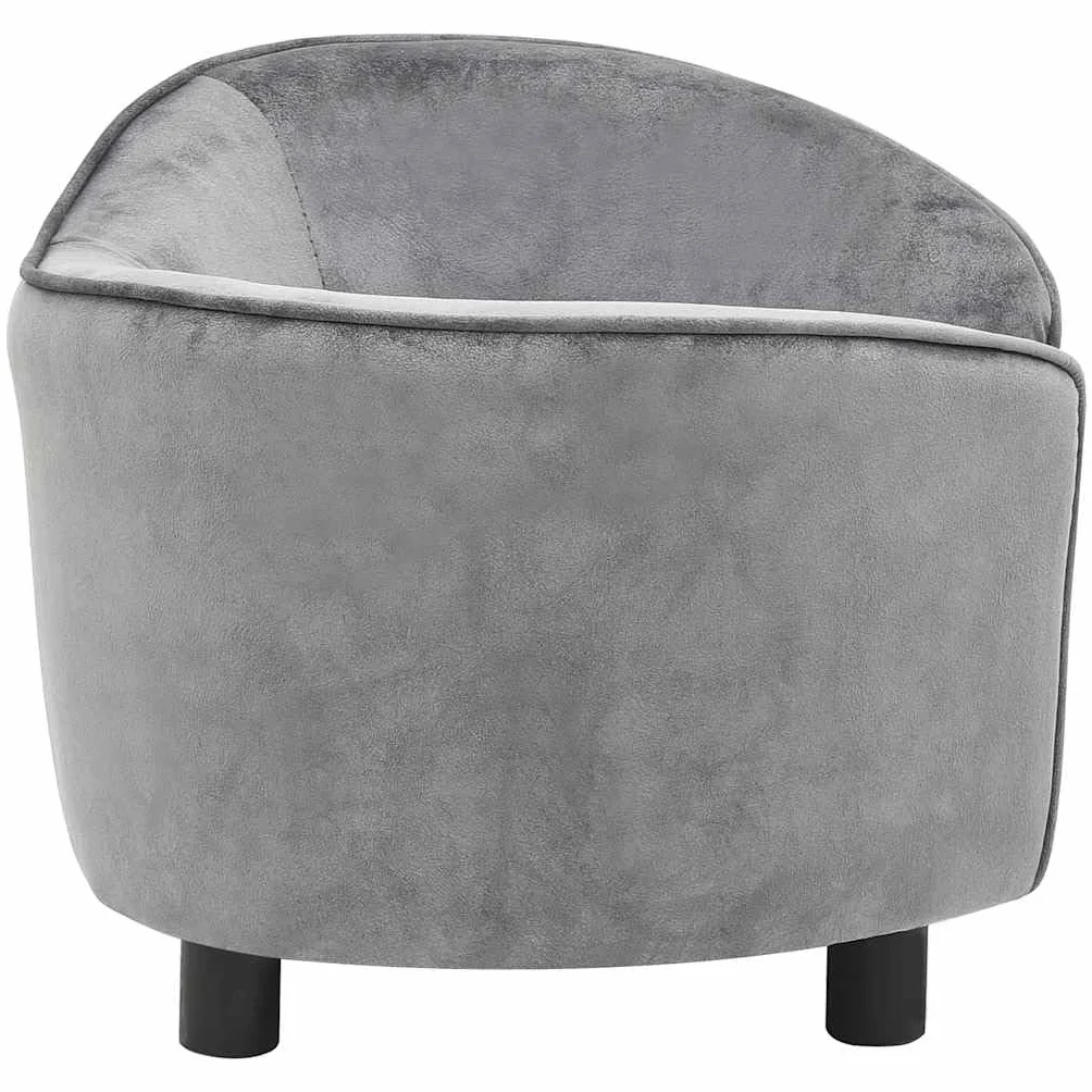Canapé pour chien Gris 69x49x40 cm Peluche