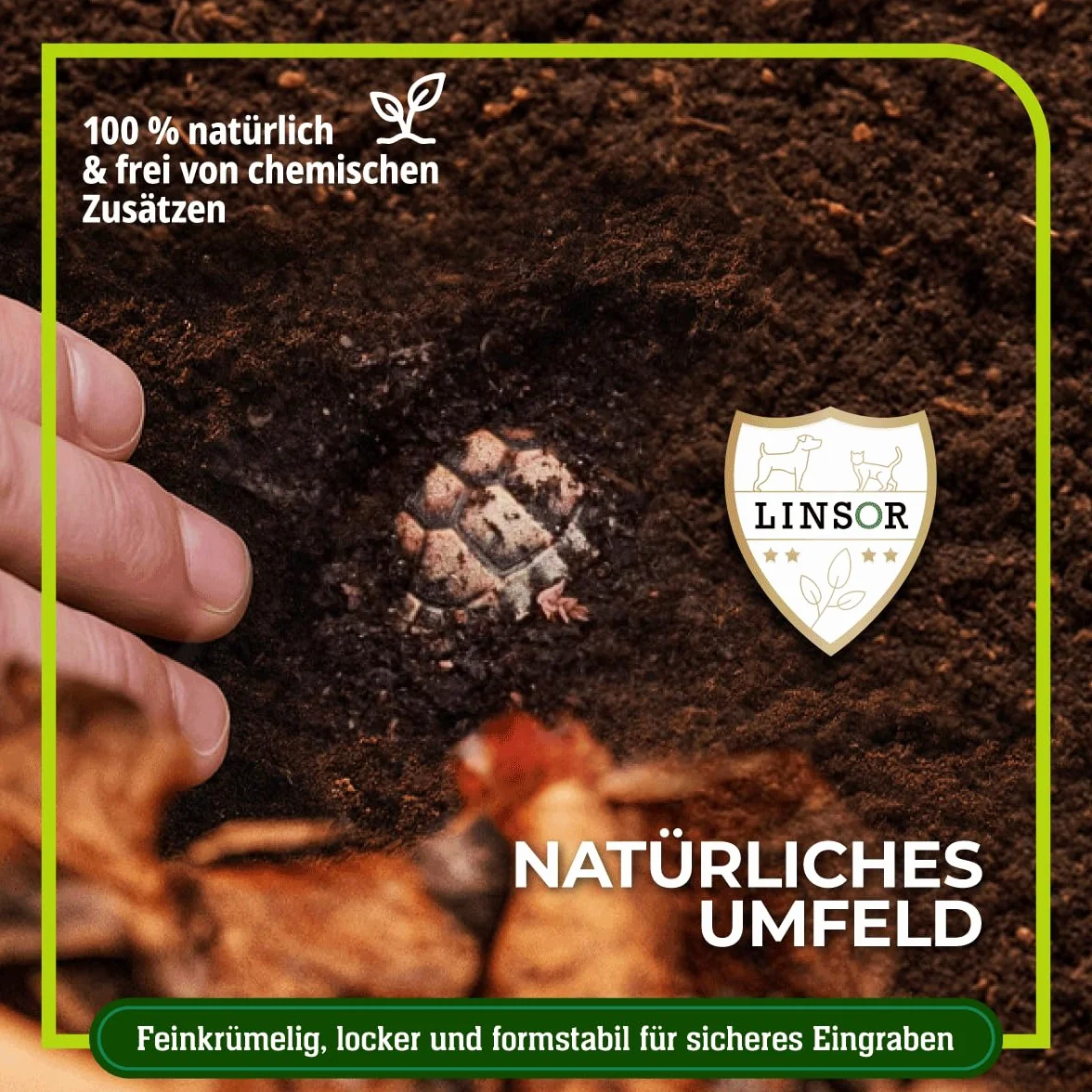 Substrat pour tortues 50 L – terre naturelle sans engrais, à grain fin et creusable