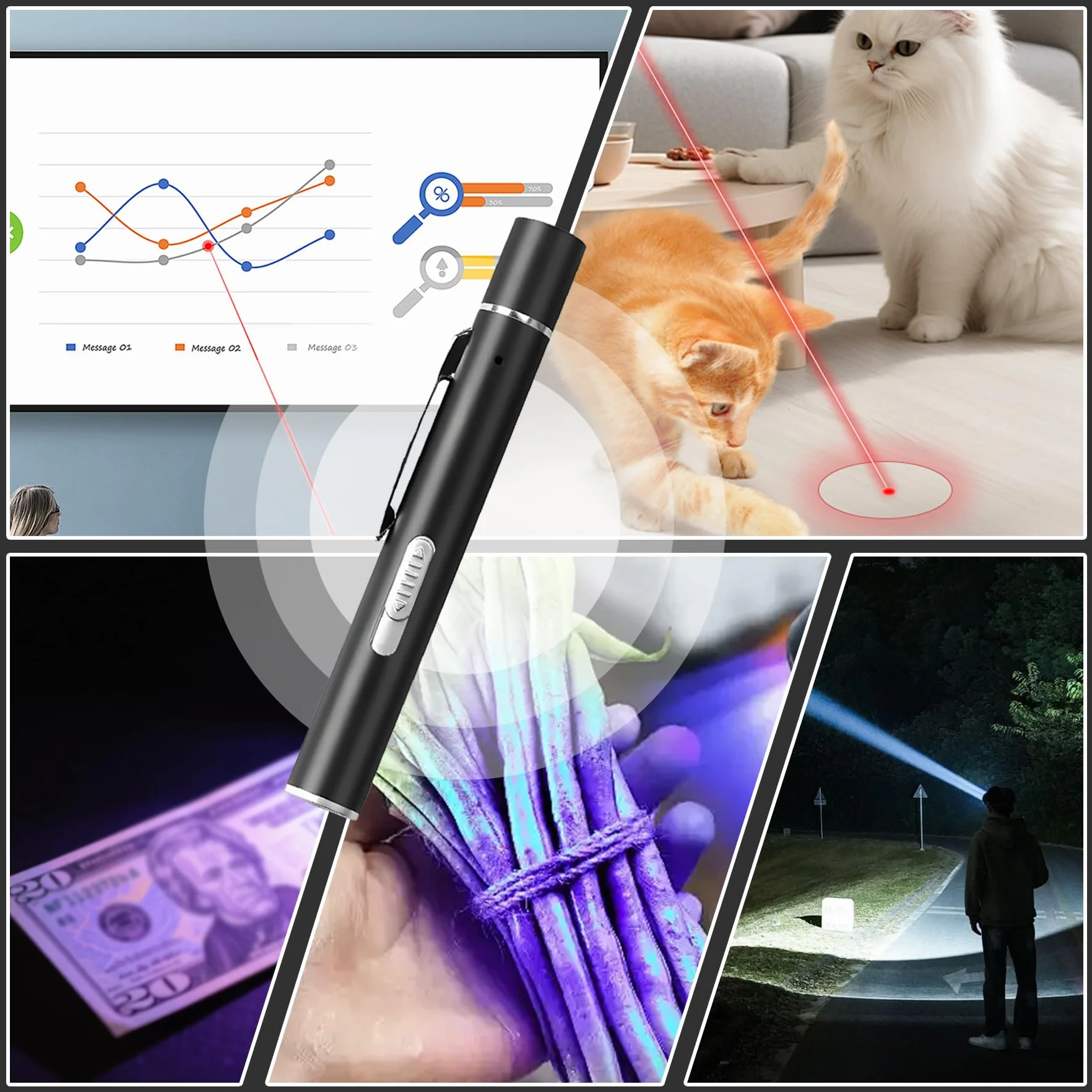Jouets Interactifs Rechargeables pour Chats et Chiens 3 Modes Réglables USB (V9)